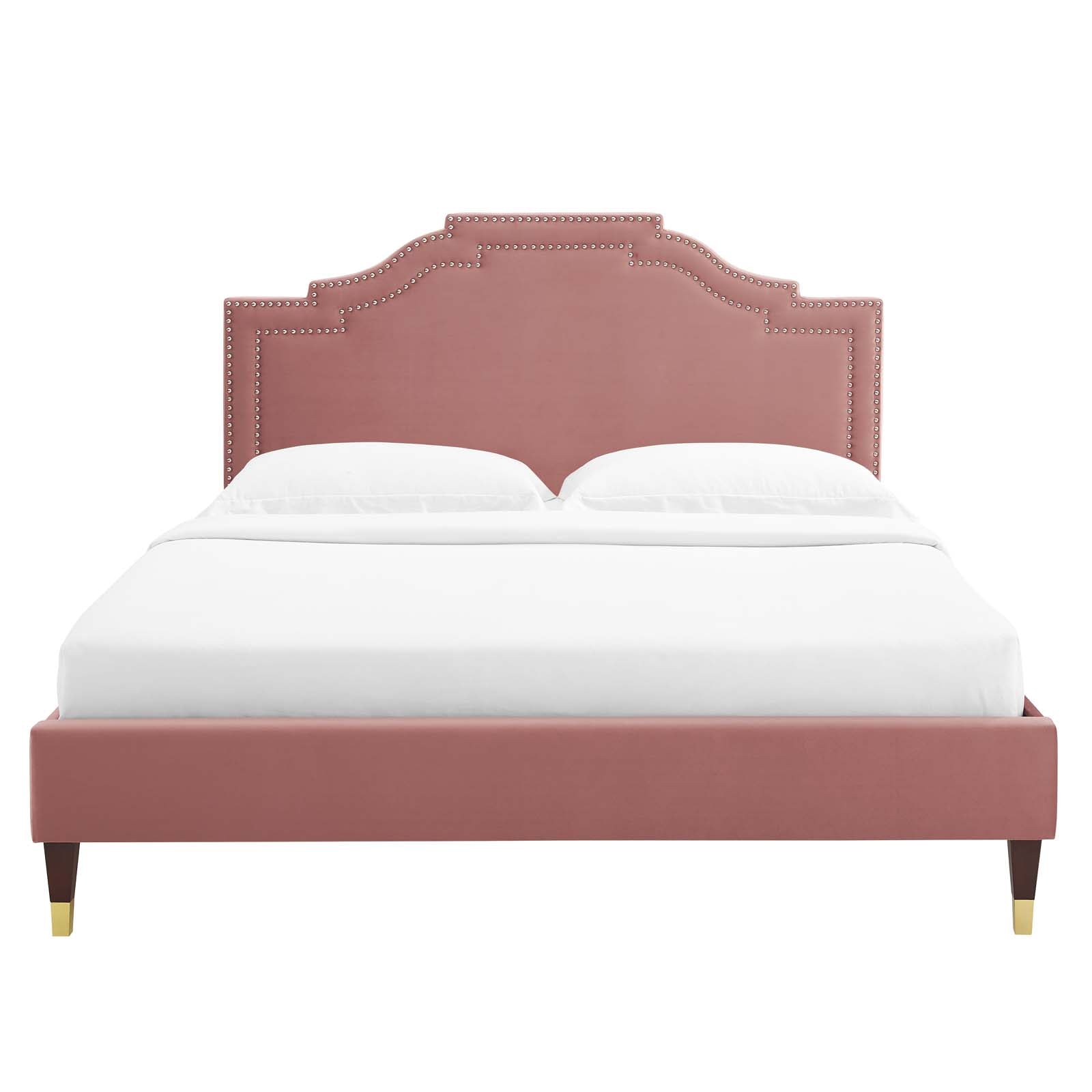 Adelaide Performance Velvet Queen Platform Bed By Modway - MOD-6581 | Beds | Modishstore - 27