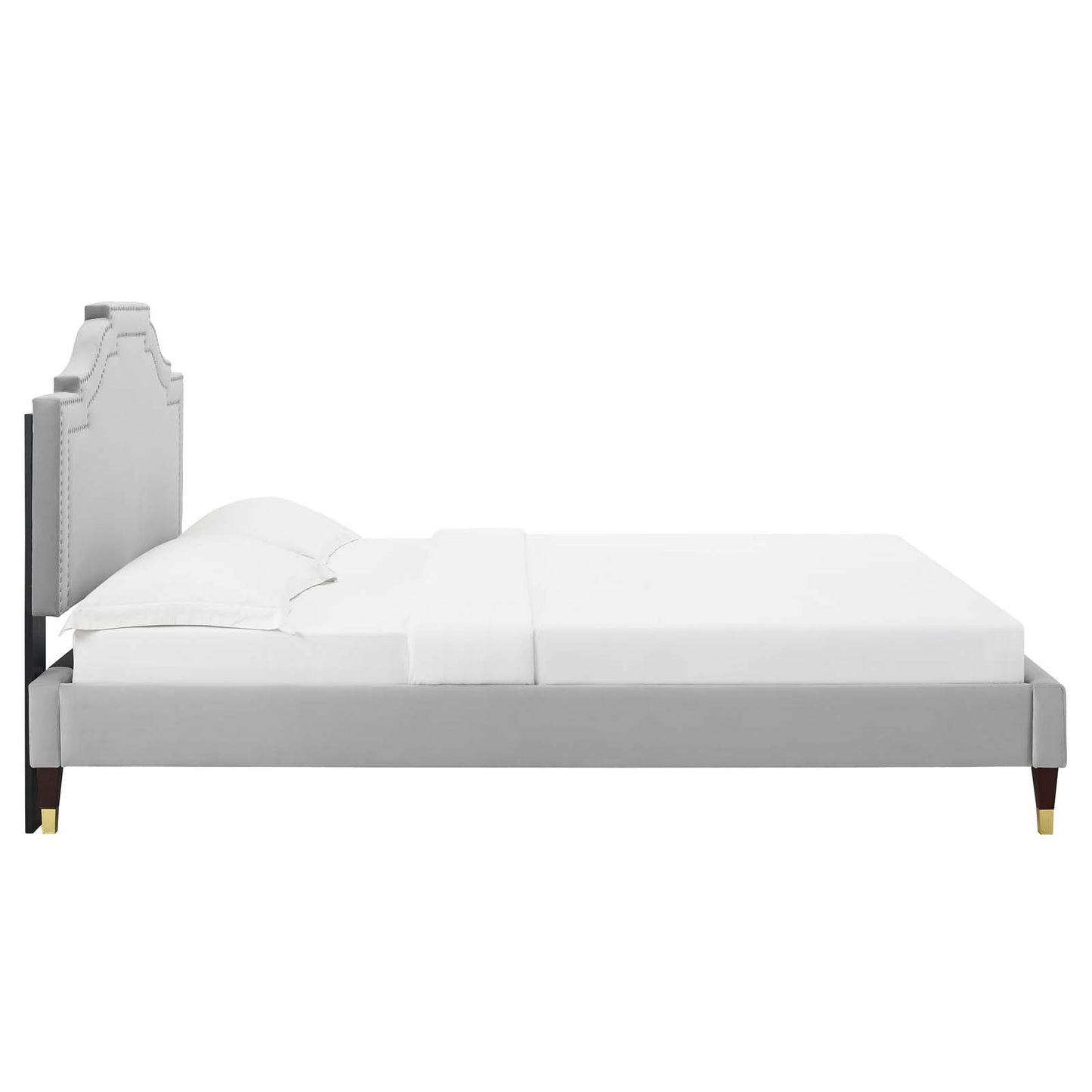 Adelaide Performance Velvet Queen Platform Bed By Modway - MOD-6581 | Beds | Modishstore - 35