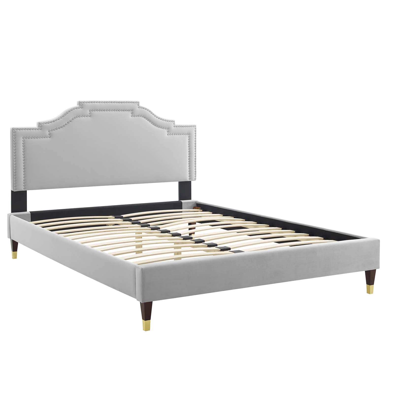 Adelaide Performance Velvet Queen Platform Bed By Modway - MOD-6581 | Beds | Modishstore - 36