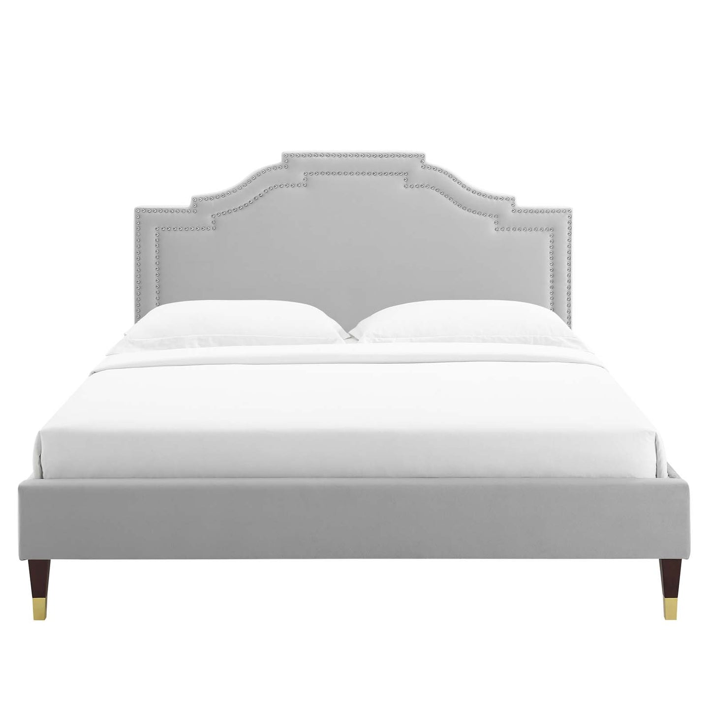 Adelaide Performance Velvet Queen Platform Bed By Modway - MOD-6581 | Beds | Modishstore - 41