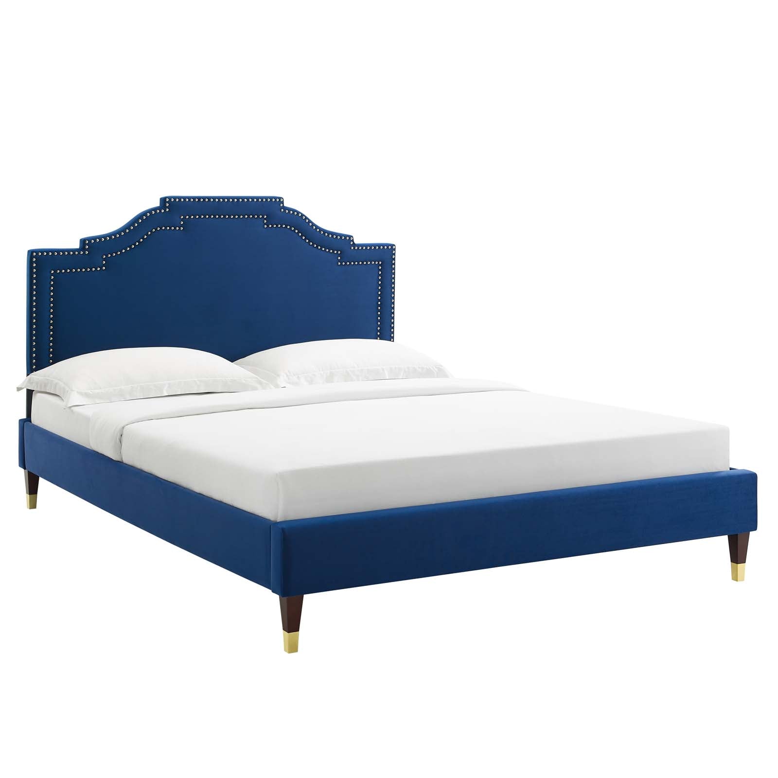 Adelaide Performance Velvet Queen Platform Bed By Modway - MOD-6581 | Beds | Modishstore - 56