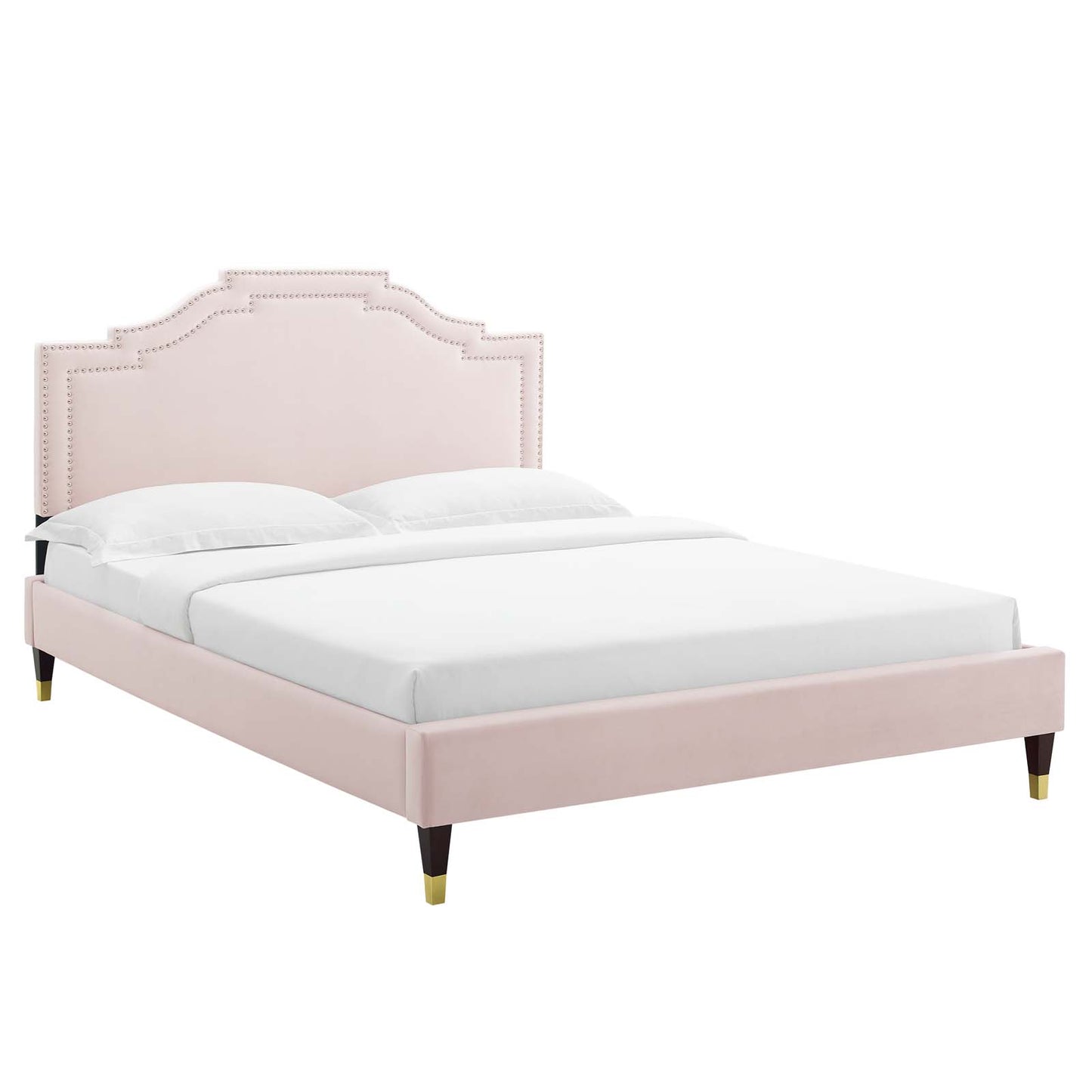 Adelaide Performance Velvet Queen Platform Bed By Modway - MOD-6581 | Beds | Modishstore - 70