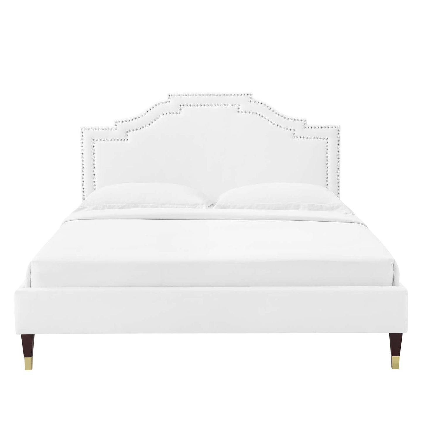 Adelaide Performance Velvet Queen Platform Bed By Modway - MOD-6581 | Beds | Modishstore - 109