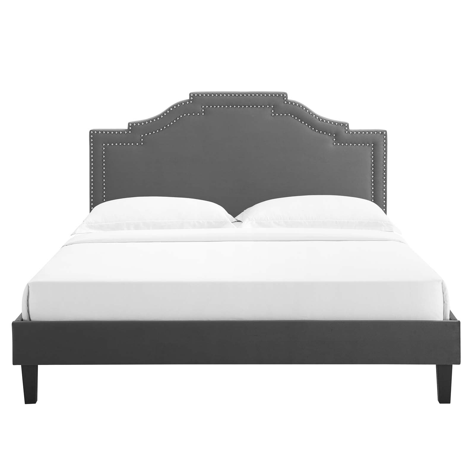 Adelaide Performance Velvet Queen Platform Bed By Modway - MOD-6582 | Beds | Modishstore - 12