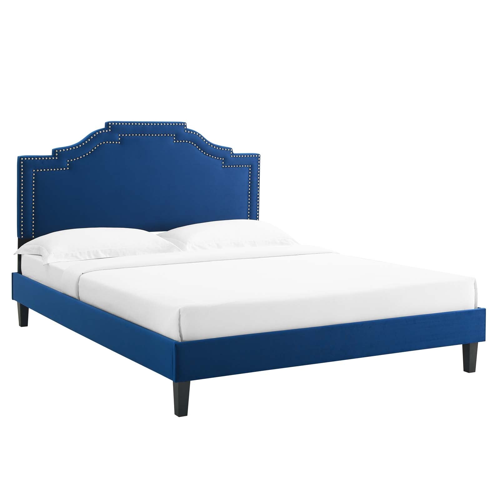 Adelaide Performance Velvet Queen Platform Bed By Modway - MOD-6582 | Beds | Modishstore - 53