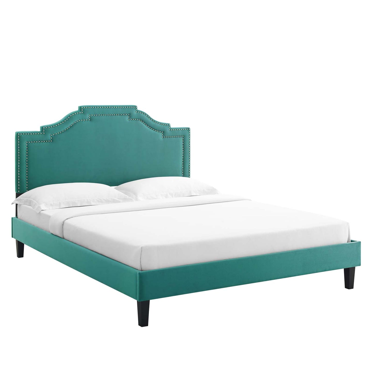 Adelaide Performance Velvet Queen Platform Bed By Modway - MOD-6582 | Beds | Modishstore - 79