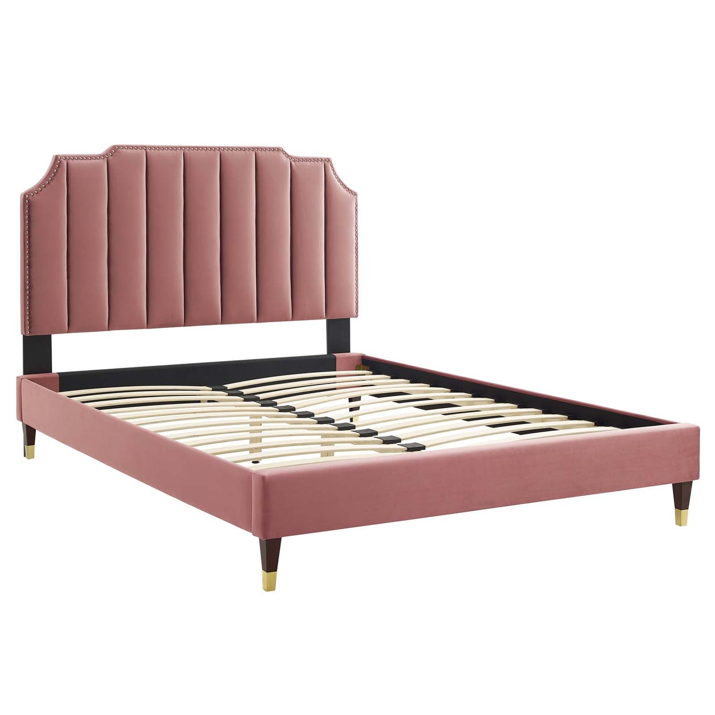 Colette Queen Performance Velvet Platform Bed By Modway - MOD-6584 | Beds | Modishstore - 26