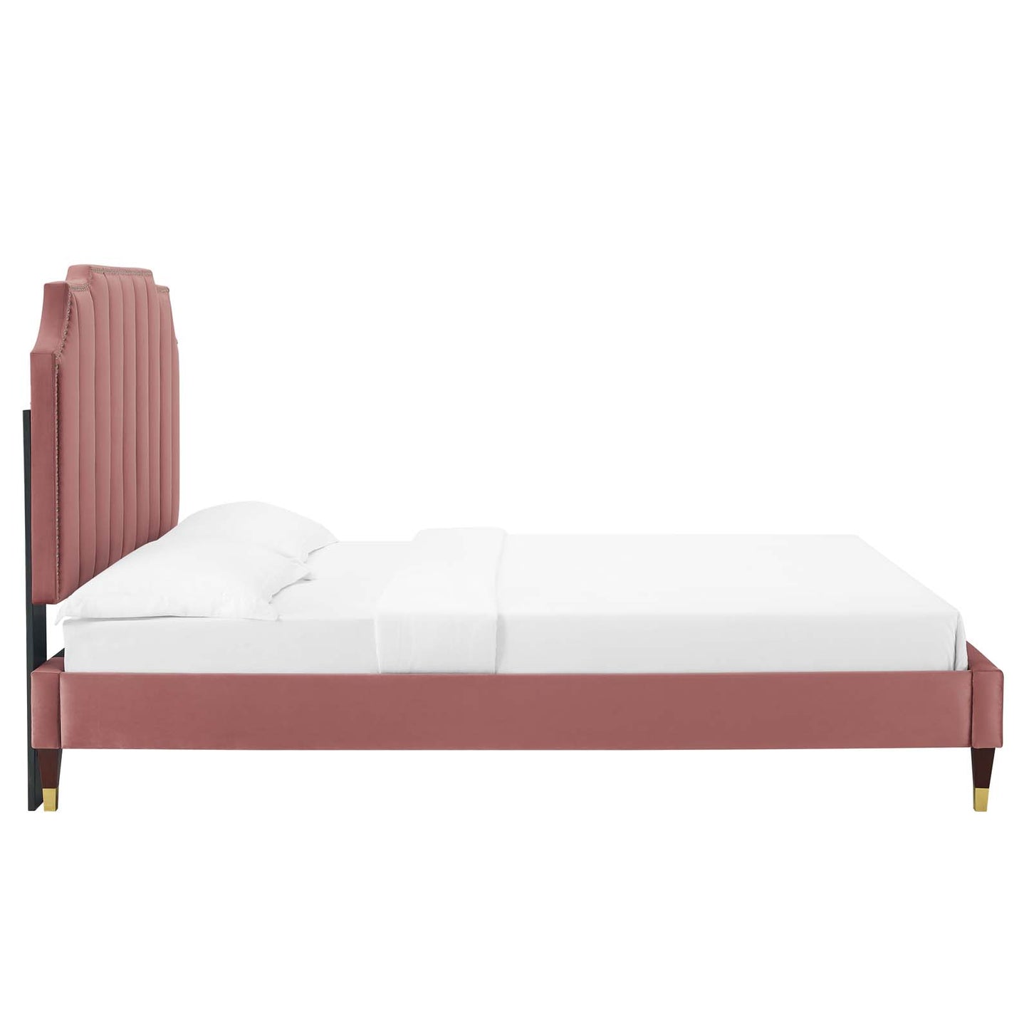 Colette Queen Performance Velvet Platform Bed By Modway - MOD-6584 | Beds | Modishstore - 27