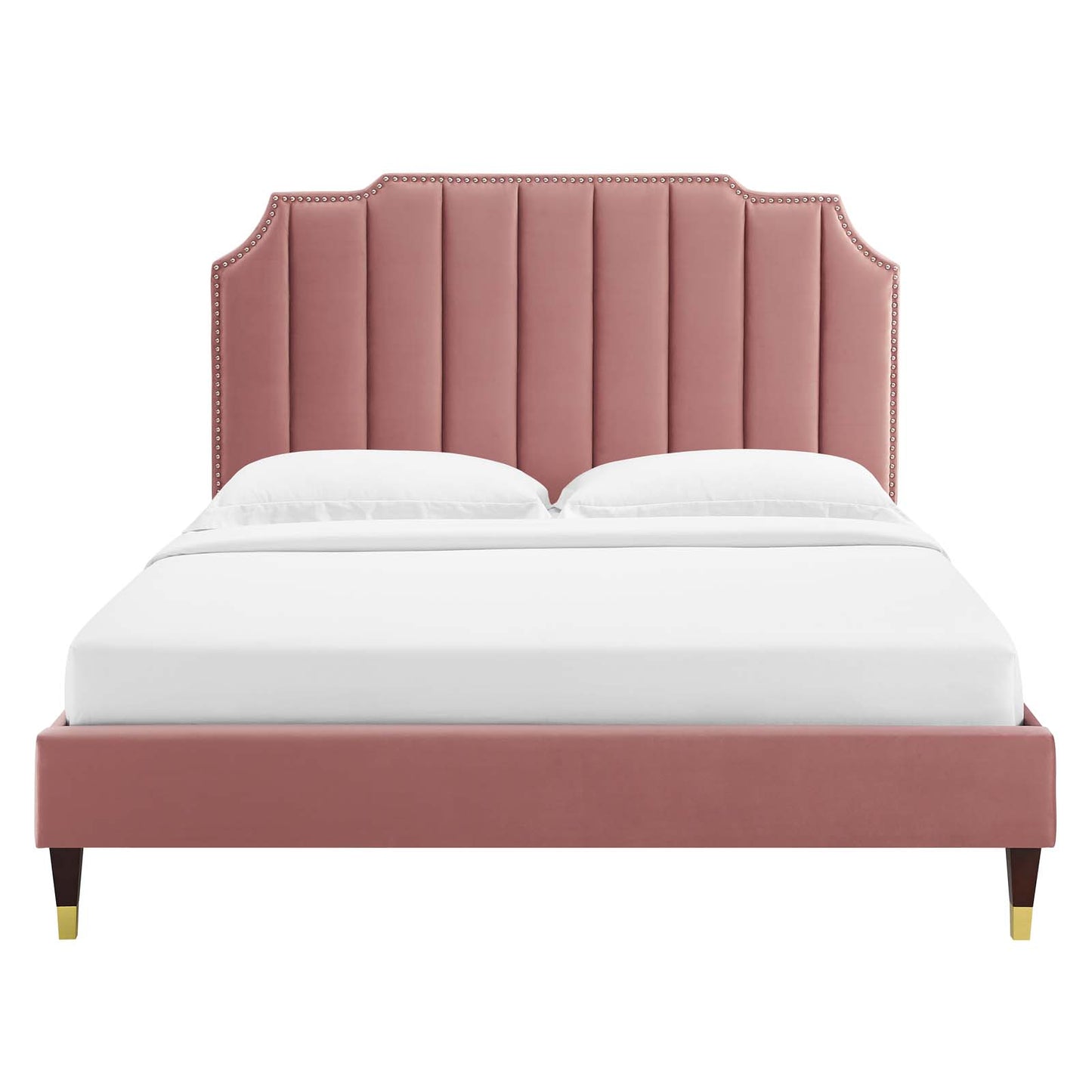 Colette Queen Performance Velvet Platform Bed By Modway - MOD-6584 | Beds | Modishstore - 28