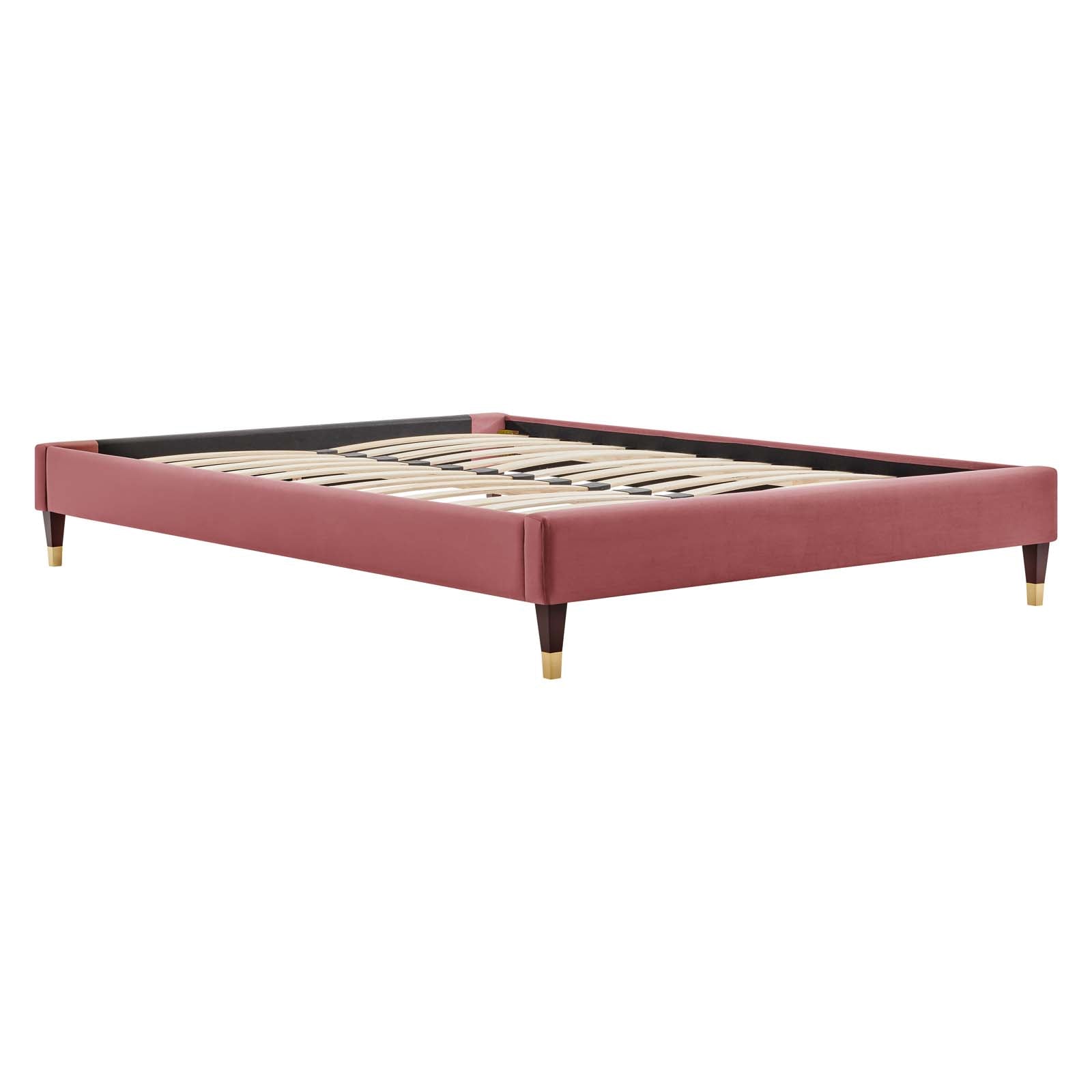 Colette Queen Performance Velvet Platform Bed By Modway - MOD-6584 | Beds | Modishstore - 31