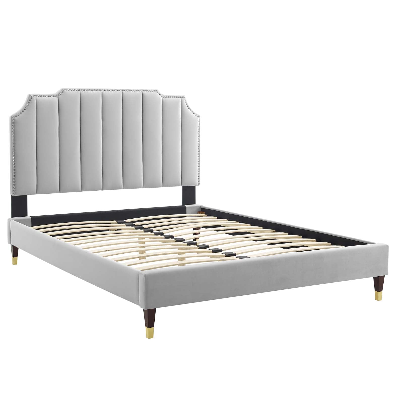 Colette Queen Performance Velvet Platform Bed By Modway - MOD-6584 | Beds | Modishstore - 42