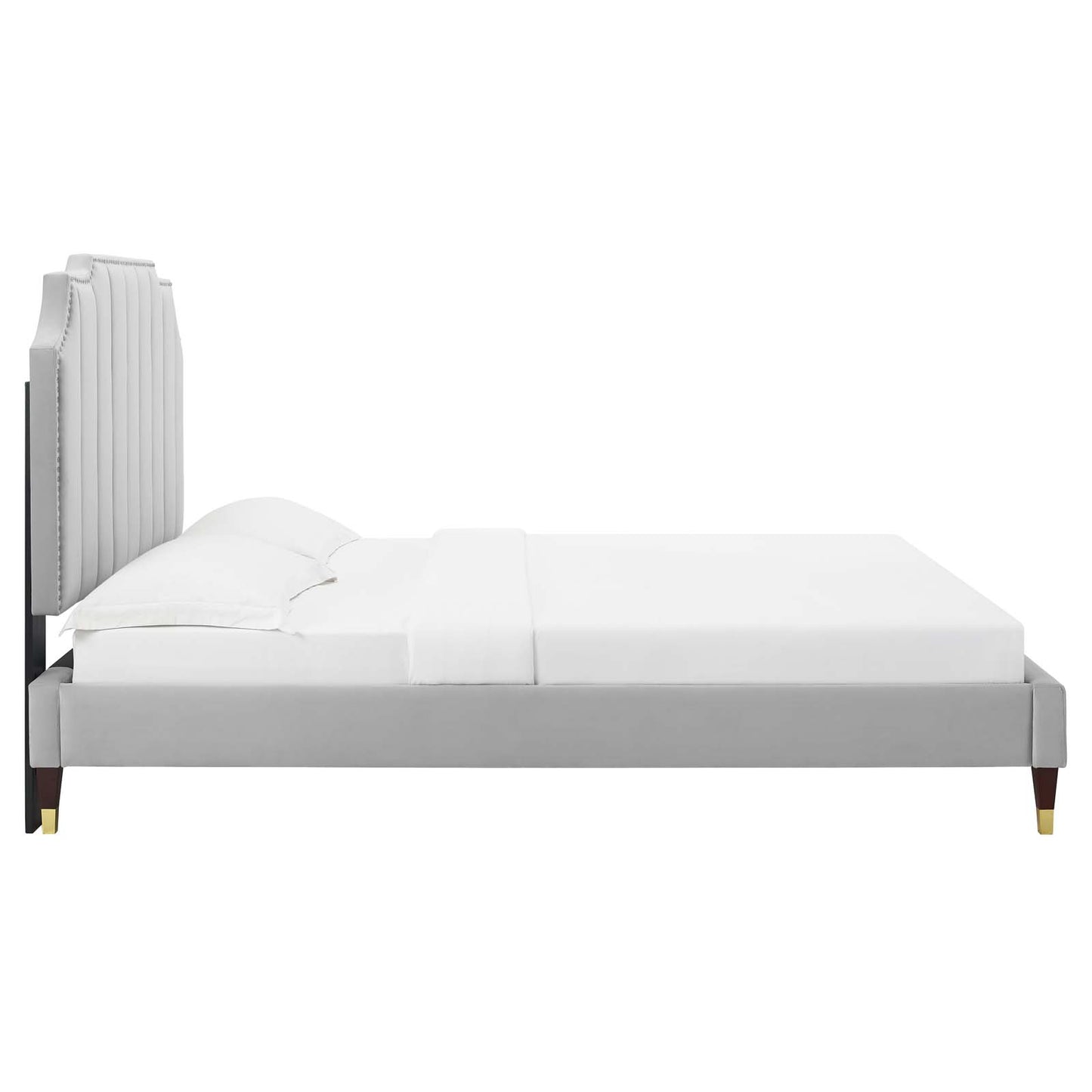 Colette Queen Performance Velvet Platform Bed By Modway - MOD-6584 | Beds | Modishstore - 43