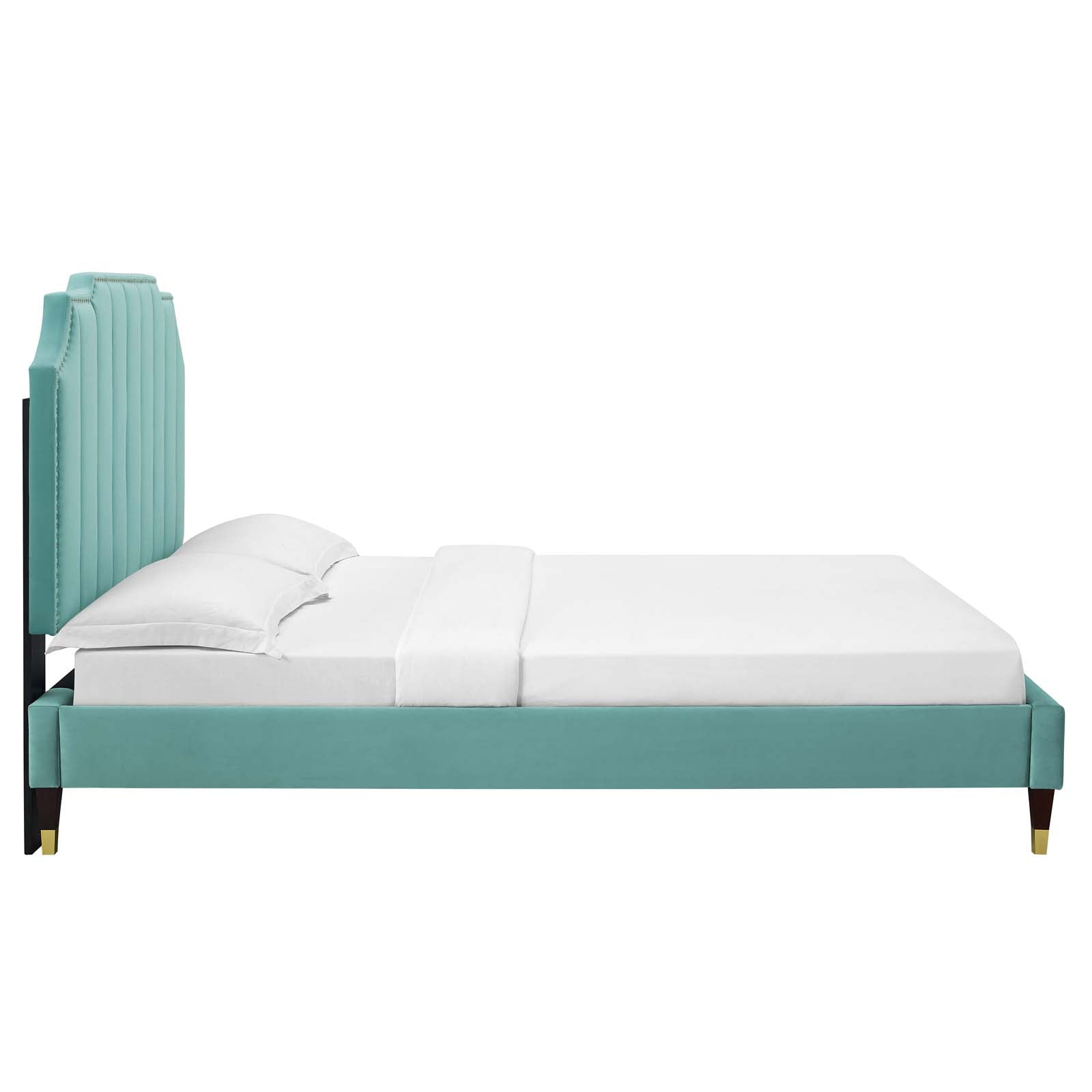 Colette Queen Performance Velvet Platform Bed By Modway - MOD-6584 | Beds | Modishstore - 59