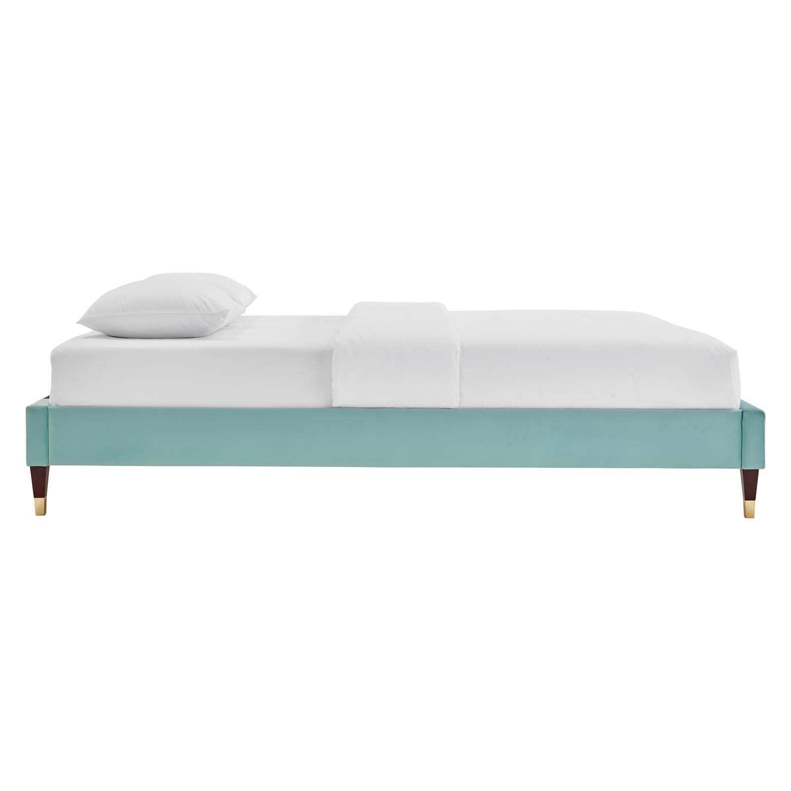 Colette Queen Performance Velvet Platform Bed By Modway - MOD-6584 | Beds | Modishstore - 64