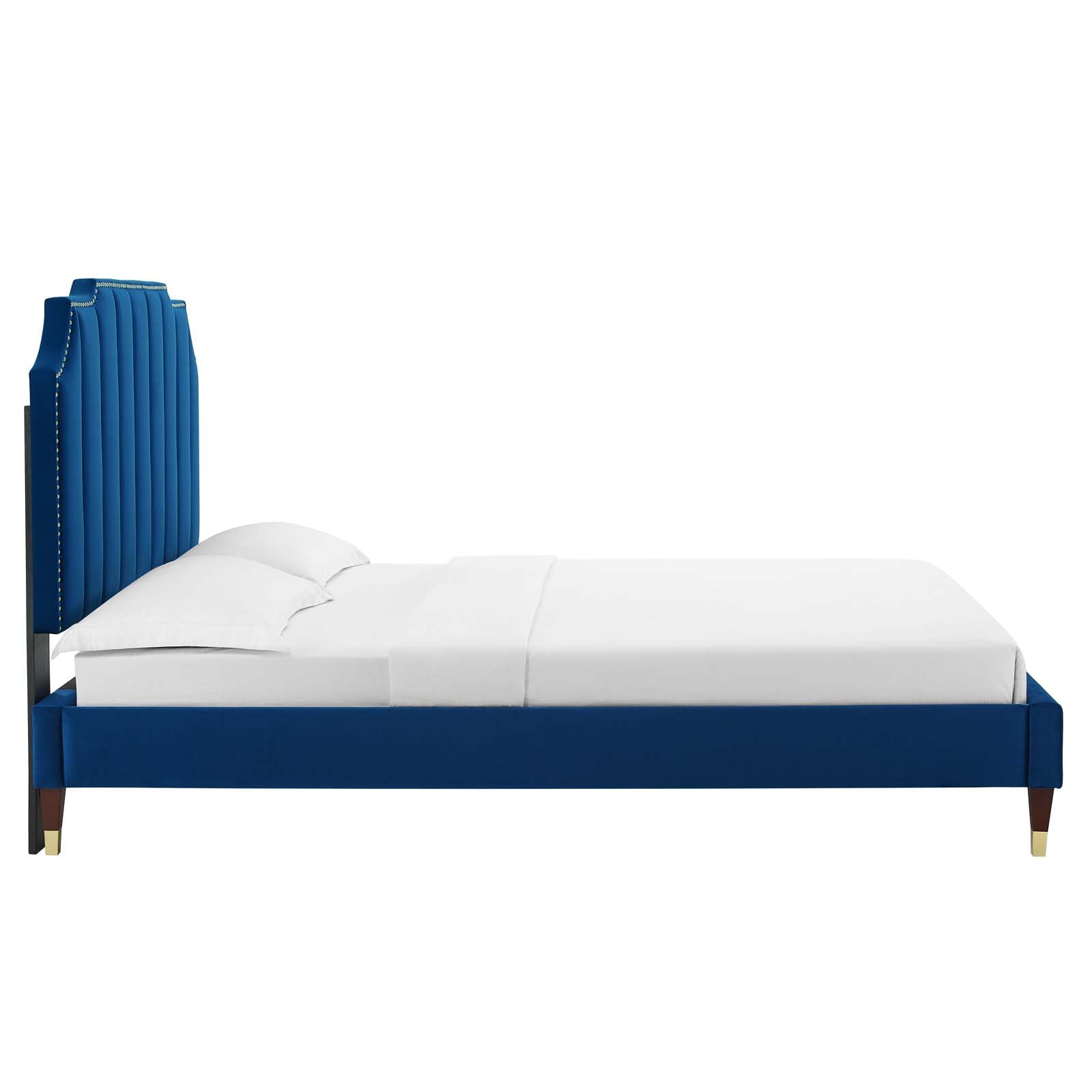 Colette Queen Performance Velvet Platform Bed By Modway - MOD-6584 | Beds | Modishstore - 75