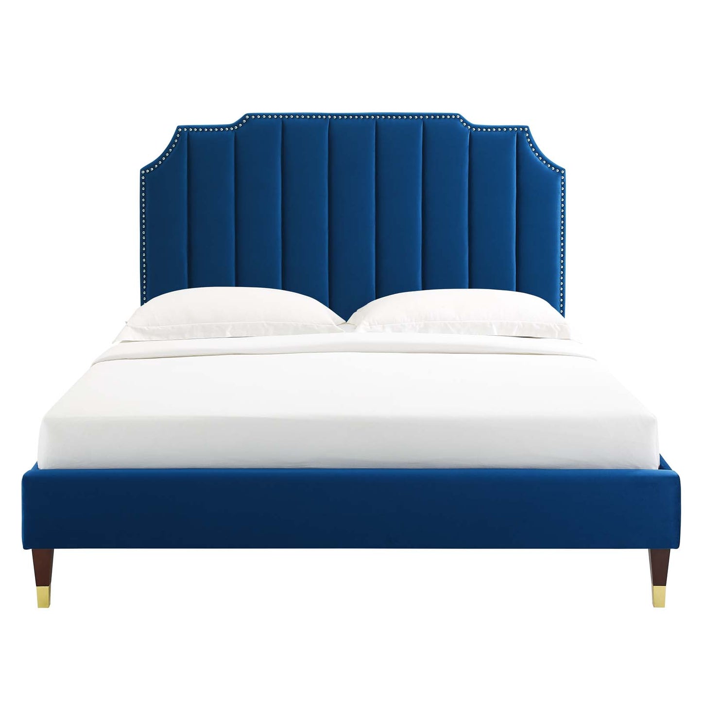 Colette Queen Performance Velvet Platform Bed By Modway - MOD-6584 | Beds | Modishstore - 76