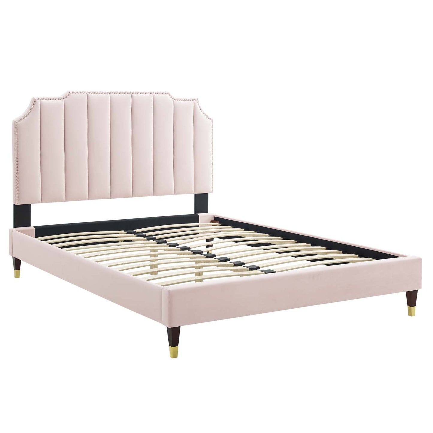 Colette Queen Performance Velvet Platform Bed By Modway - MOD-6584 | Beds | Modishstore - 90