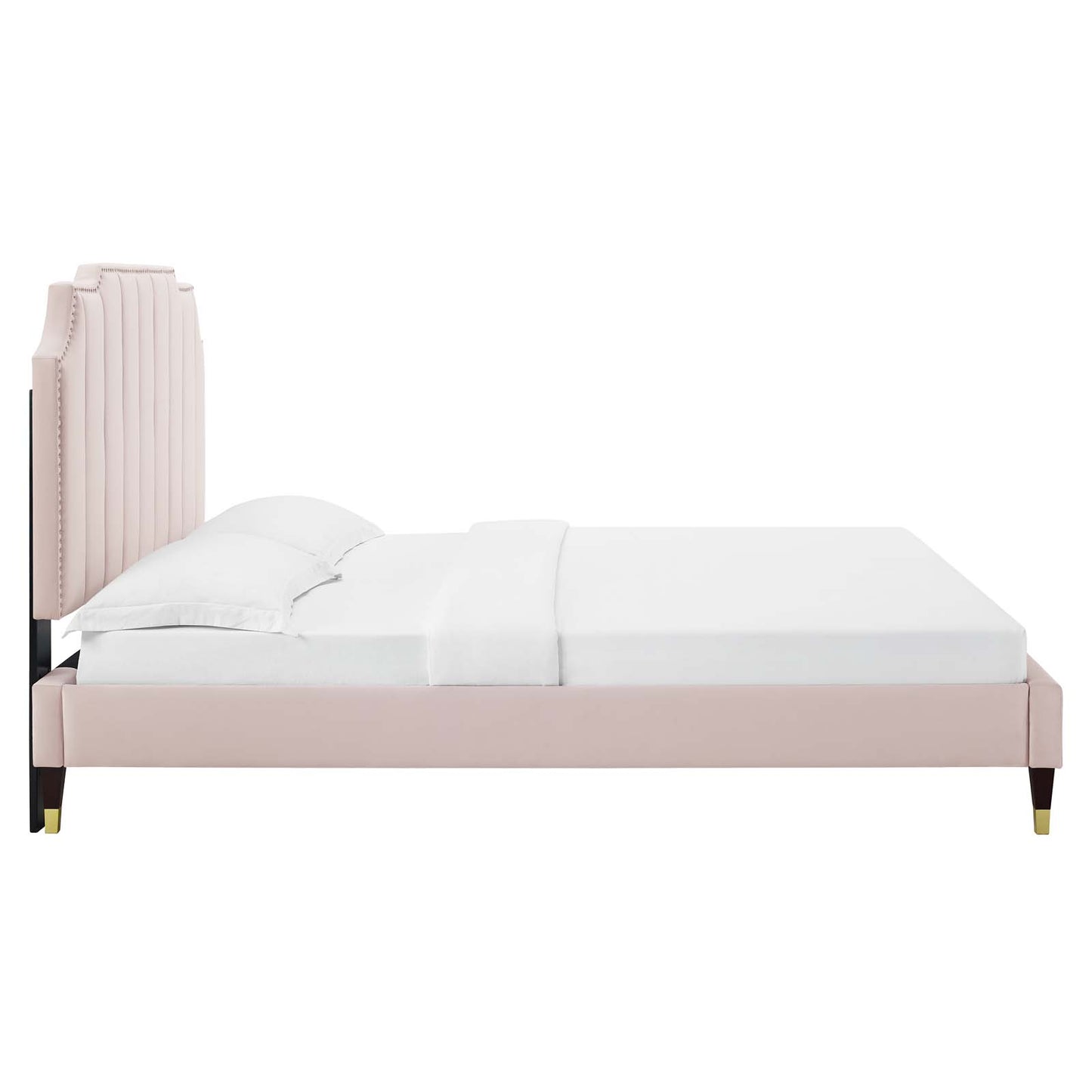 Colette Queen Performance Velvet Platform Bed By Modway - MOD-6584 | Beds | Modishstore - 91