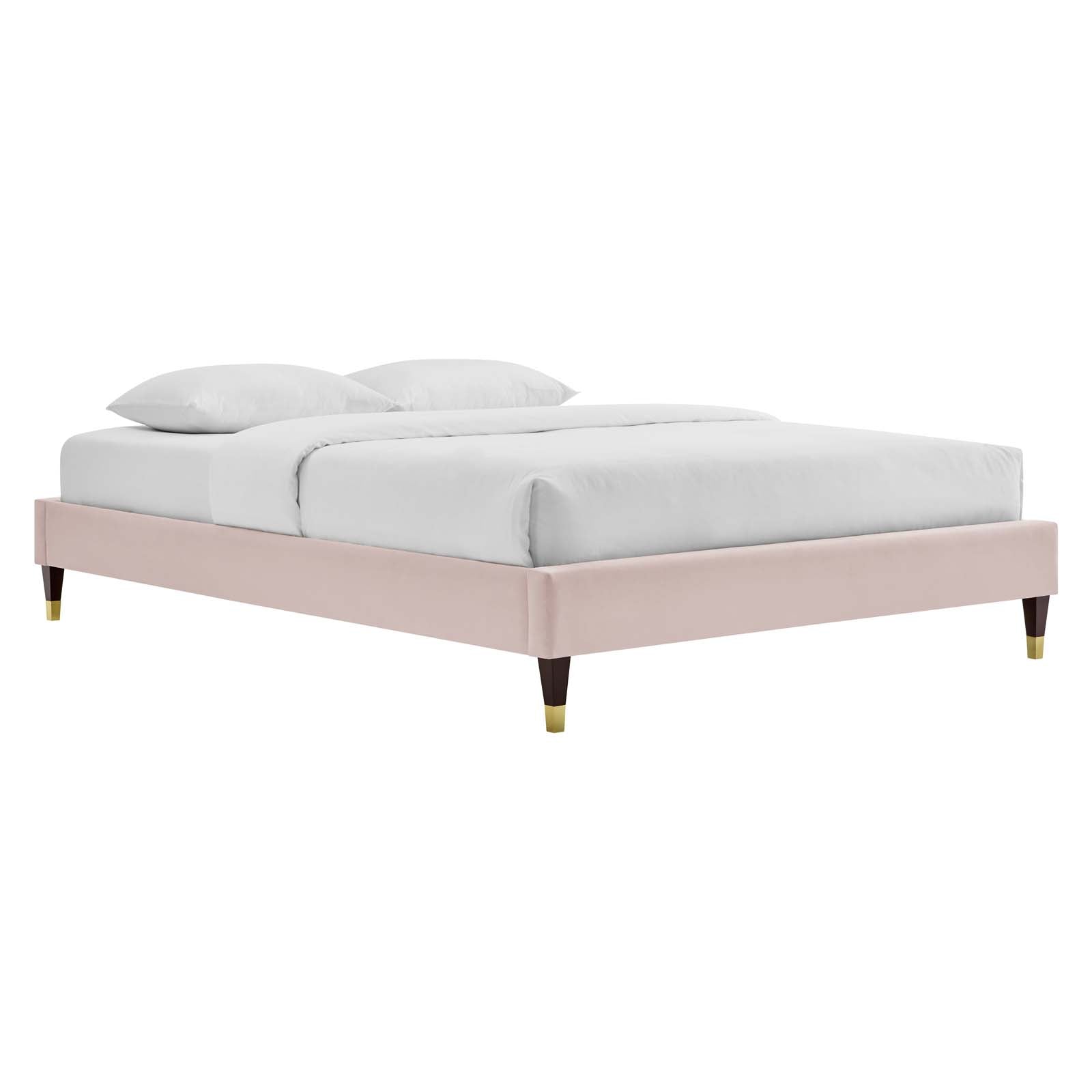 Colette Queen Performance Velvet Platform Bed By Modway - MOD-6584 | Beds | Modishstore - 94