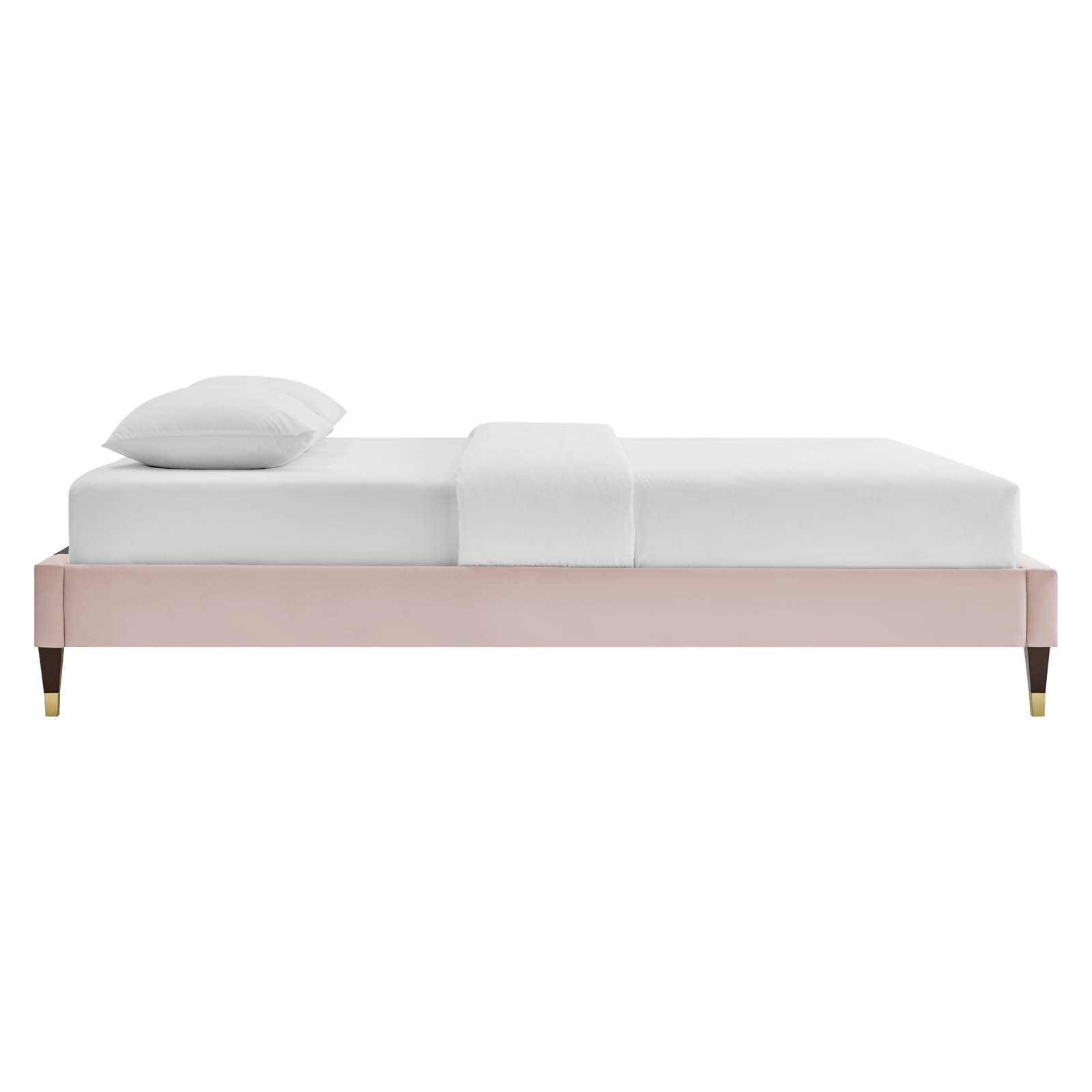 Colette Queen Performance Velvet Platform Bed By Modway - MOD-6584 | Beds | Modishstore - 96