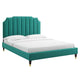 Colette Queen Performance Velvet Platform Bed By Modway - MOD-6584 | Beds | Modishstore - 97