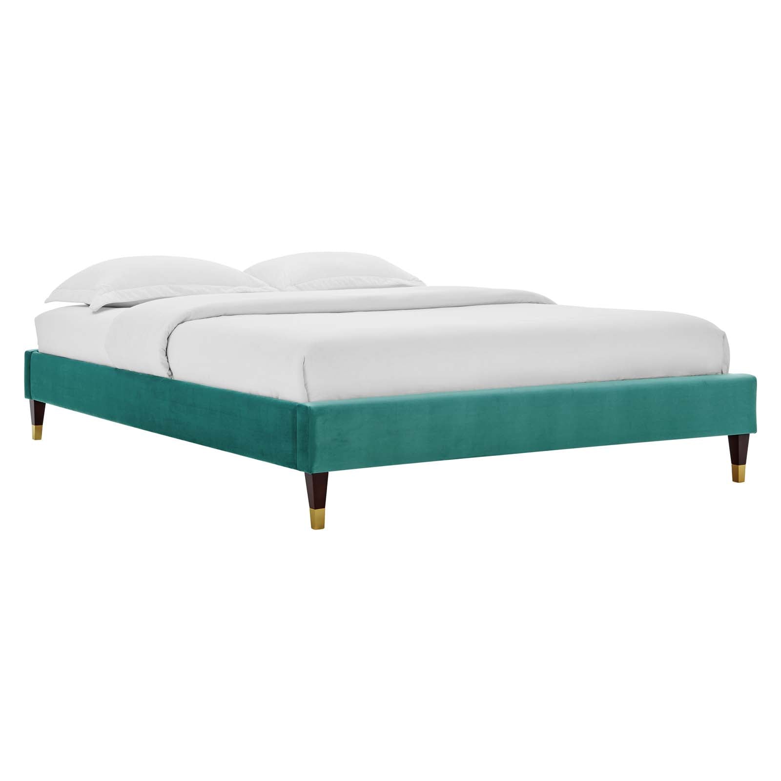 Colette Queen Performance Velvet Platform Bed By Modway - MOD-6584 | Beds | Modishstore - 110