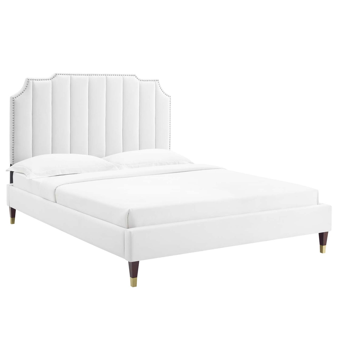 Colette Queen Performance Velvet Platform Bed By Modway - MOD-6584 | Beds | Modishstore - 113