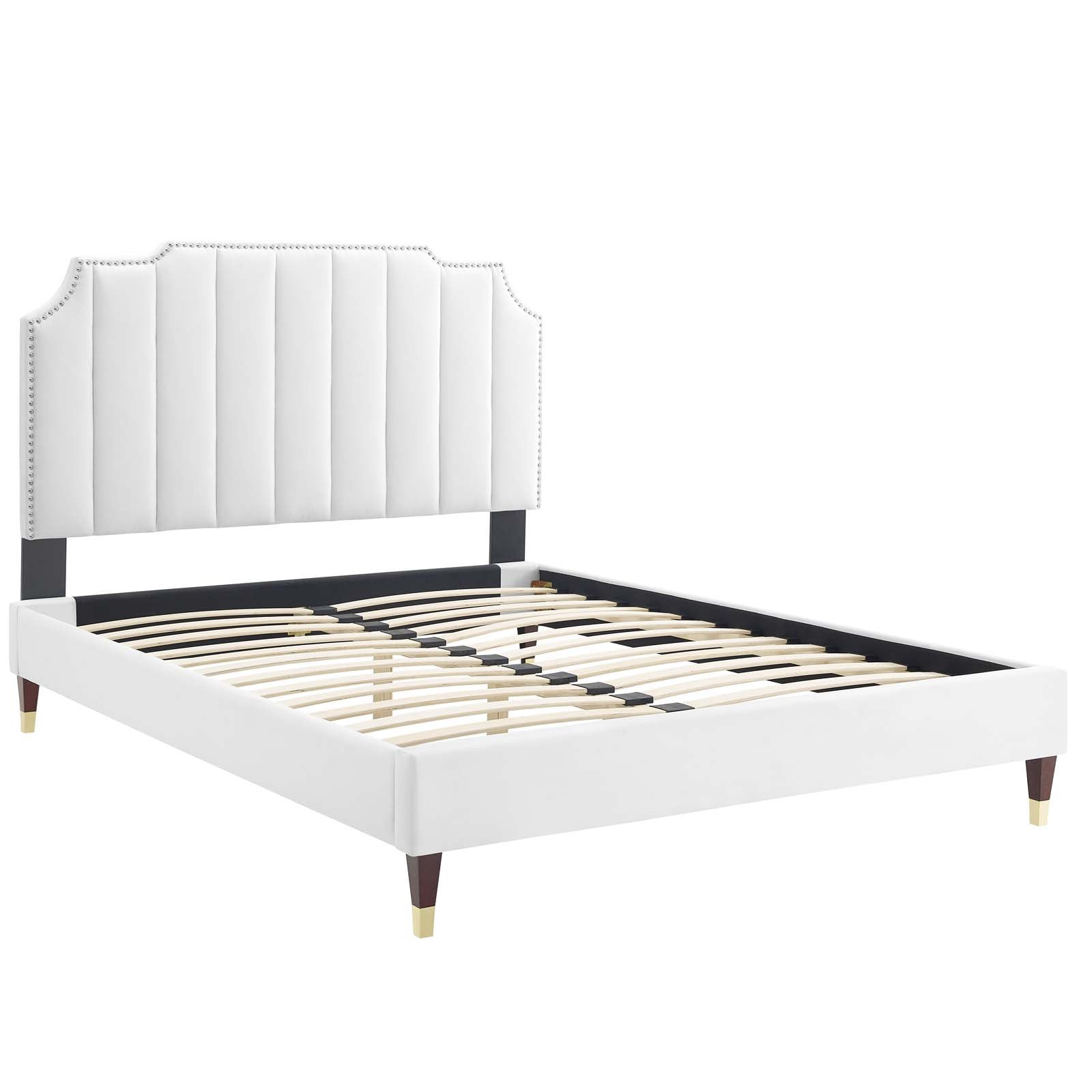 Colette Queen Performance Velvet Platform Bed By Modway - MOD-6584 | Beds | Modishstore - 122