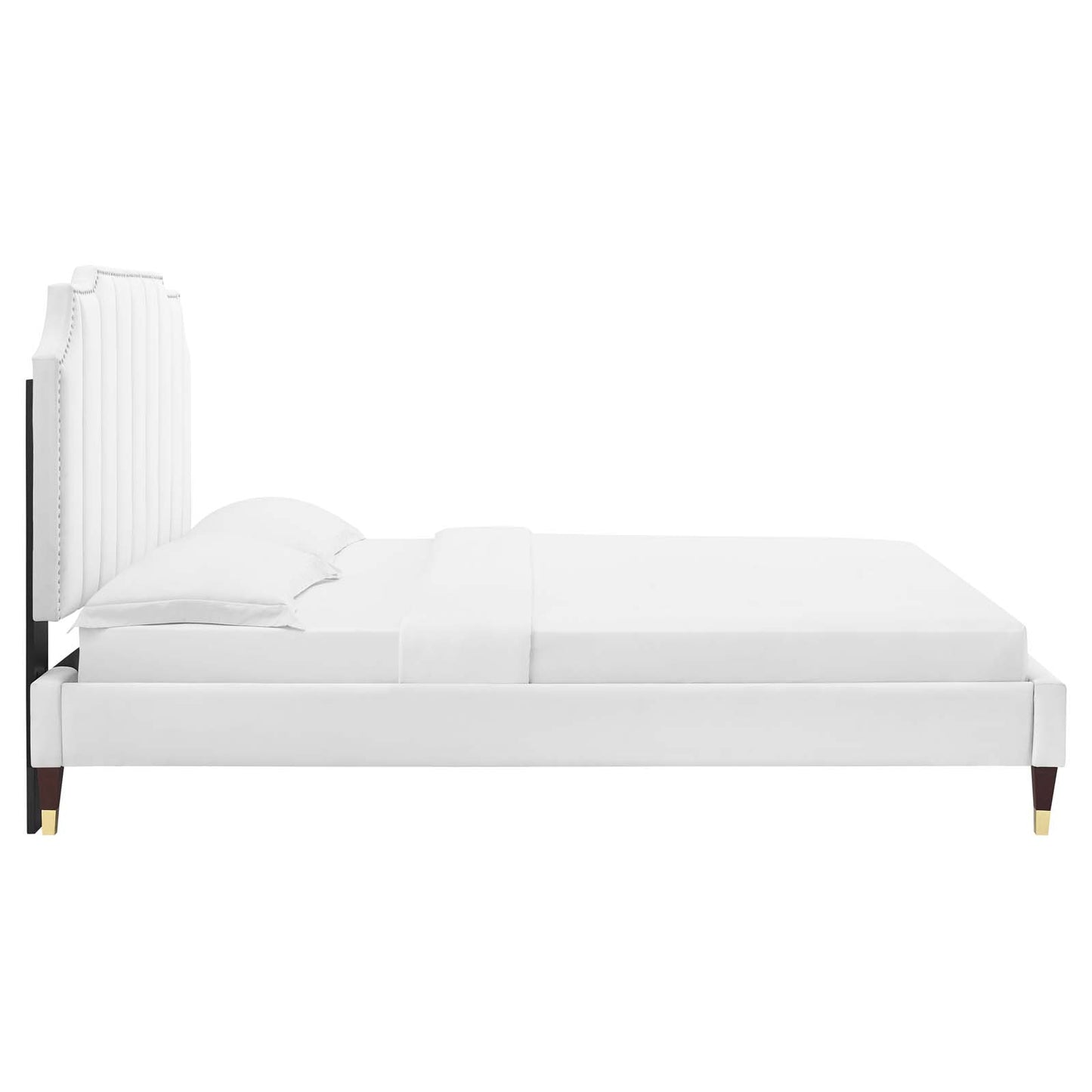 Colette Queen Performance Velvet Platform Bed By Modway - MOD-6584 | Beds | Modishstore - 123