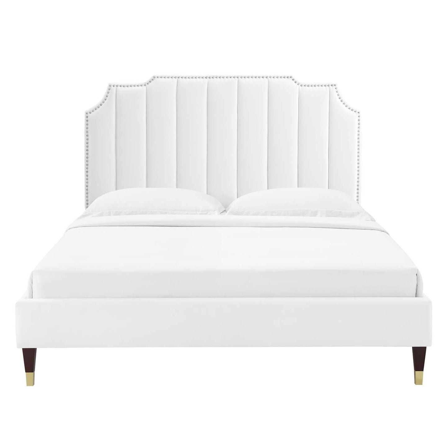 Colette Queen Performance Velvet Platform Bed By Modway - MOD-6584 | Beds | Modishstore - 124