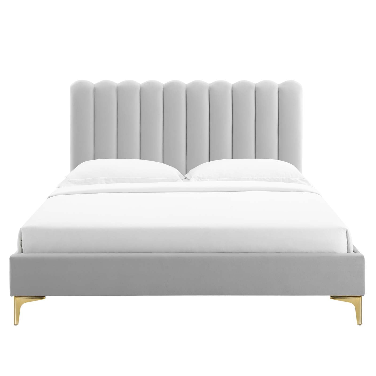 Reagan Queen Performance Velvet Platform Bed By Modway - MOD-6586 | Beds | Modishstore - 44