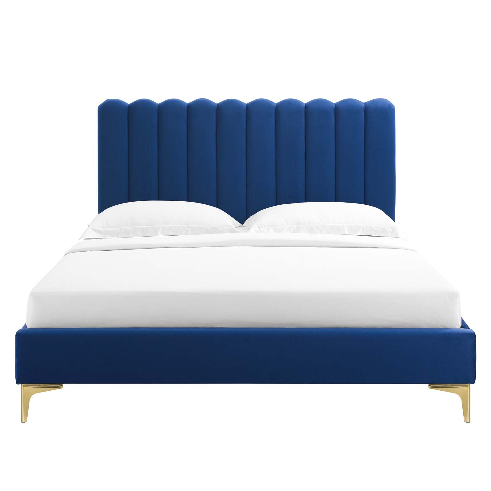 Reagan Queen Performance Velvet Platform Bed By Modway - MOD-6586 | Beds | Modishstore - 76