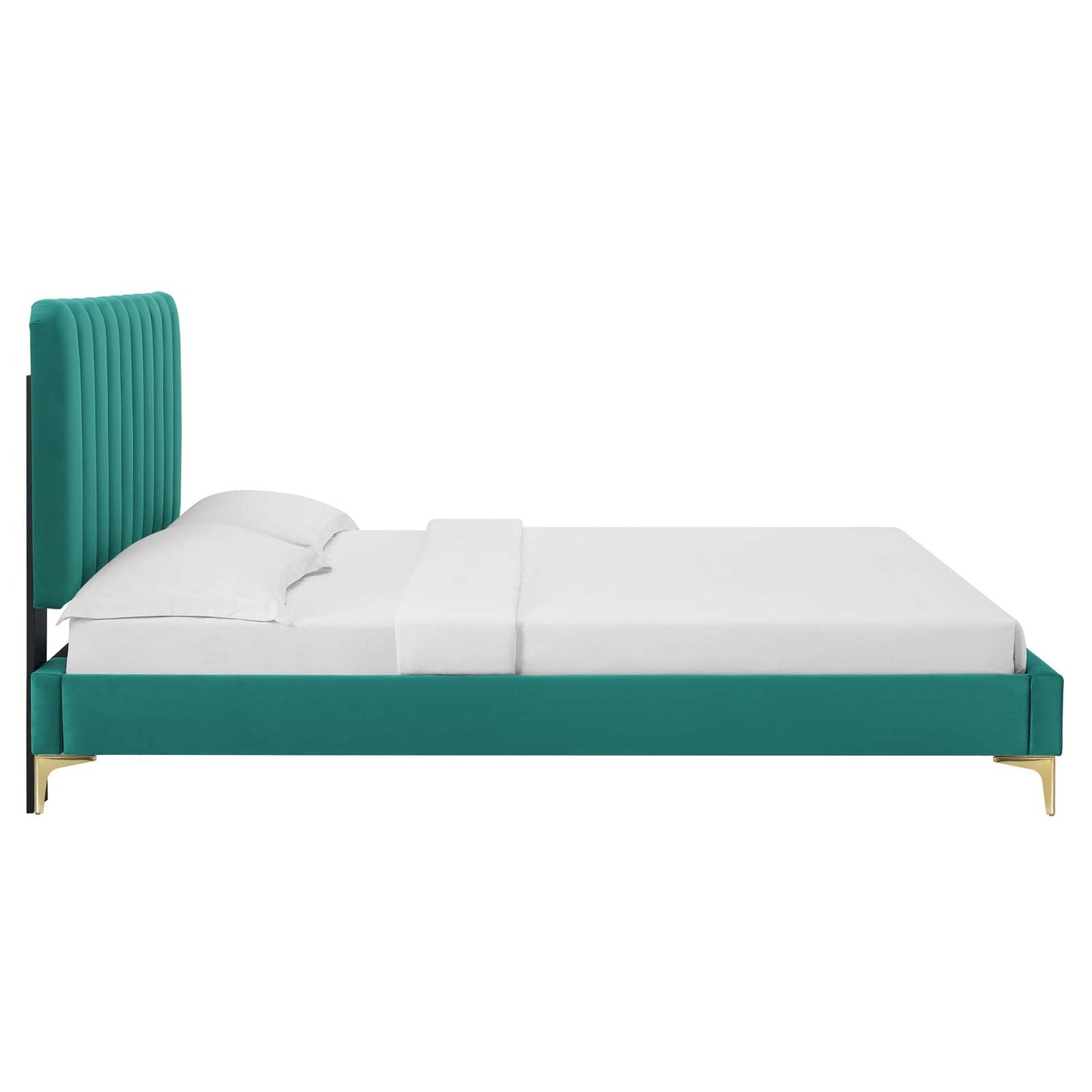 Reagan Queen Performance Velvet Platform Bed By Modway - MOD-6586 | Beds | Modishstore - 91