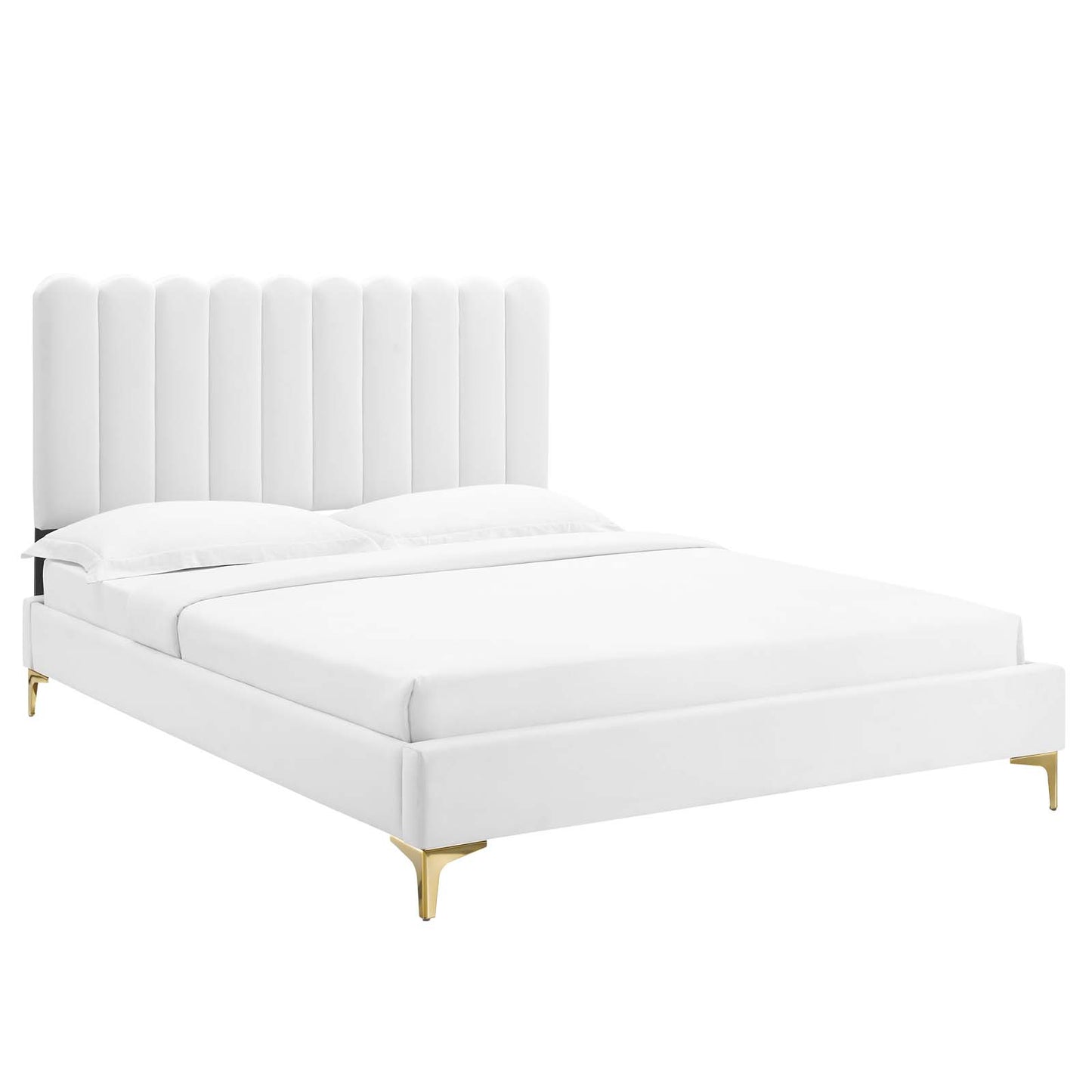 Reagan Queen Performance Velvet Platform Bed By Modway - MOD-6586 | Beds | Modishstore - 97