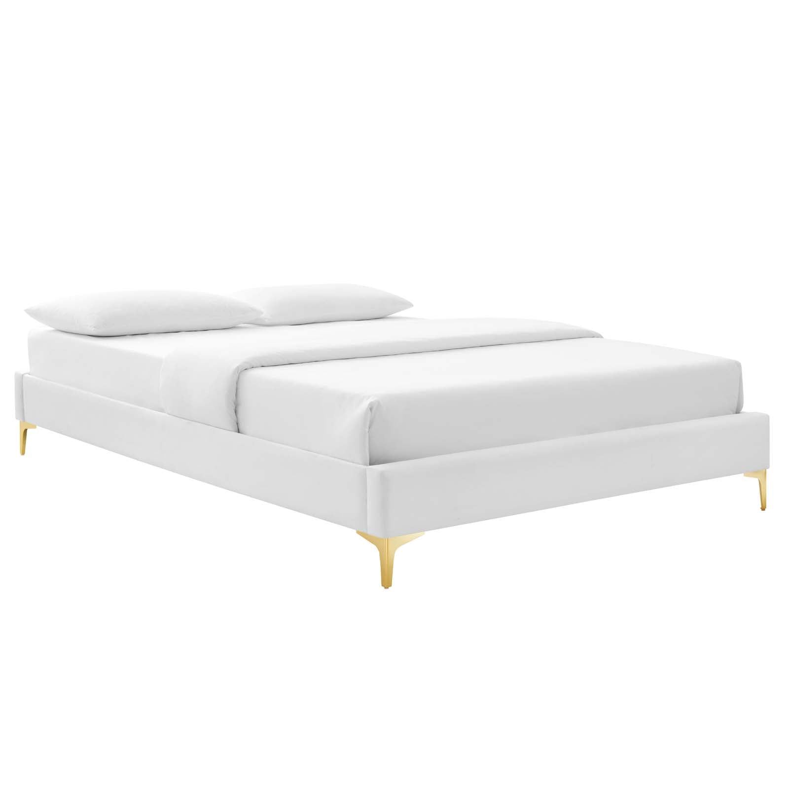 Reagan Queen Performance Velvet Platform Bed By Modway - MOD-6586 | Beds | Modishstore - 110