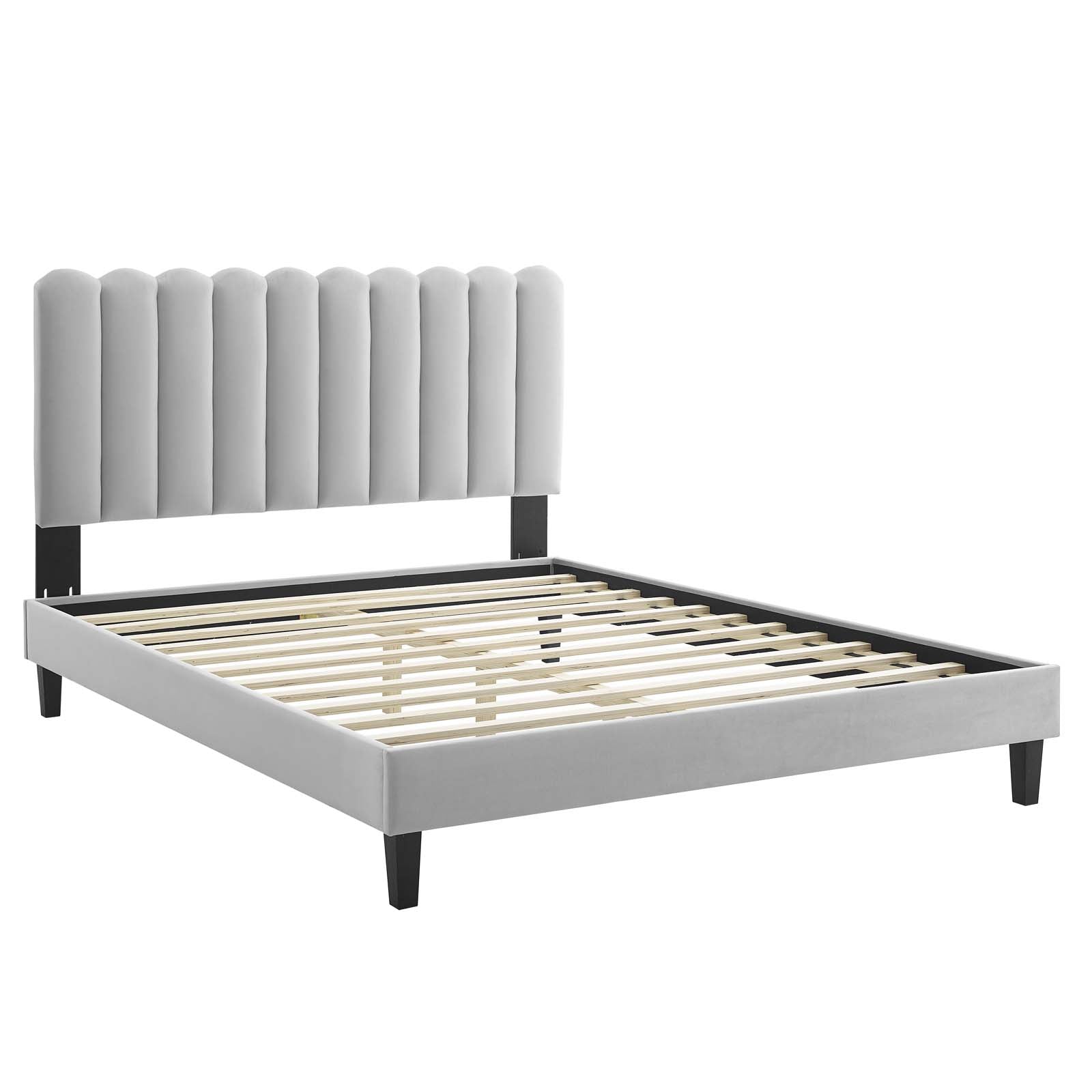 Reagan Queen Performance Velvet Platform Bed By Modway - MOD-6588 | Beds | Modishstore - 42