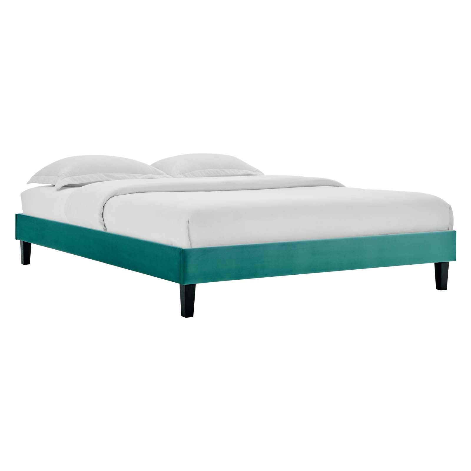 Reagan Queen Performance Velvet Platform Bed By Modway - MOD-6588 | Beds | Modishstore - 94