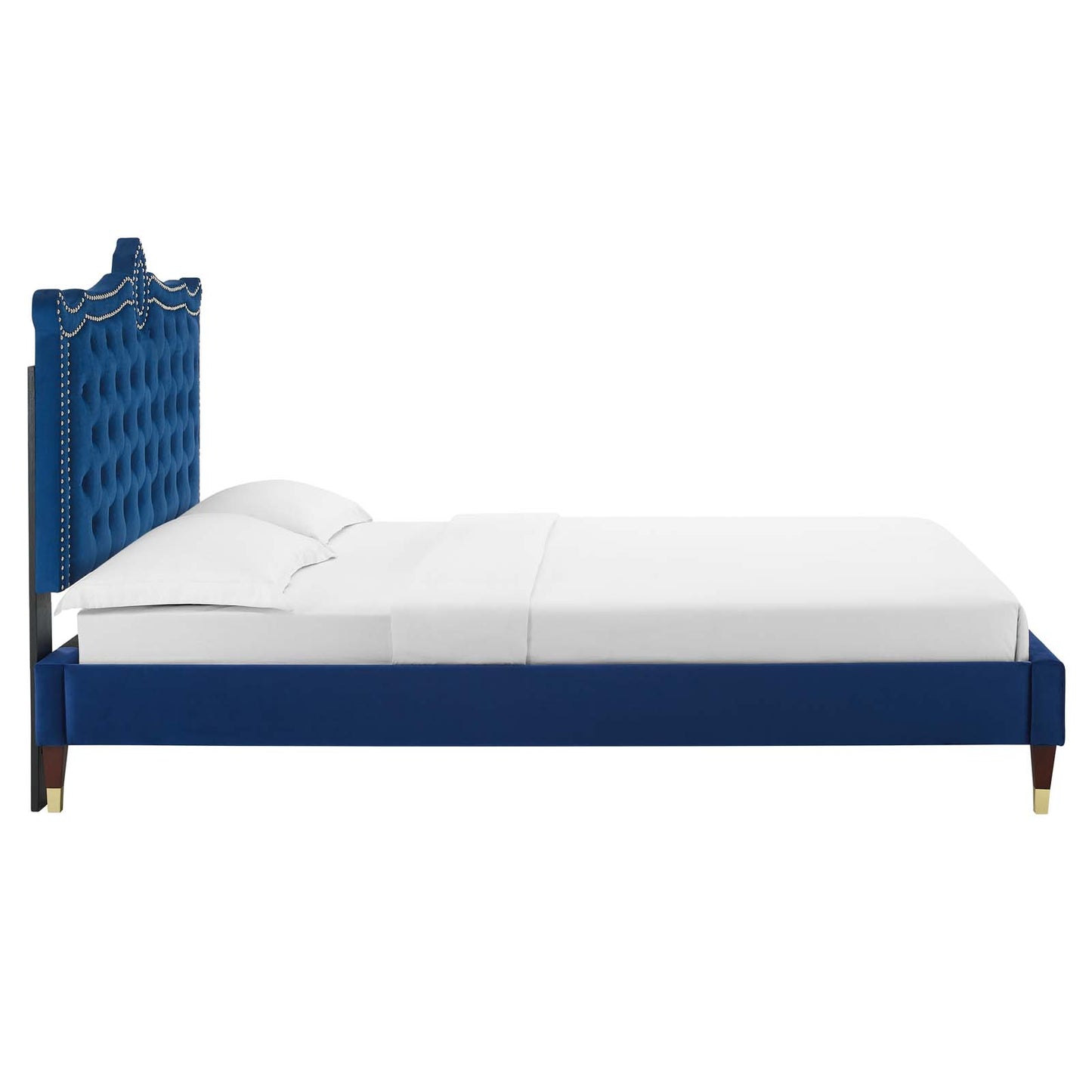 Clara Performance Velvet Queen Platform Bed By Modway - MOD-6593 | Beds | Modishstore - 49