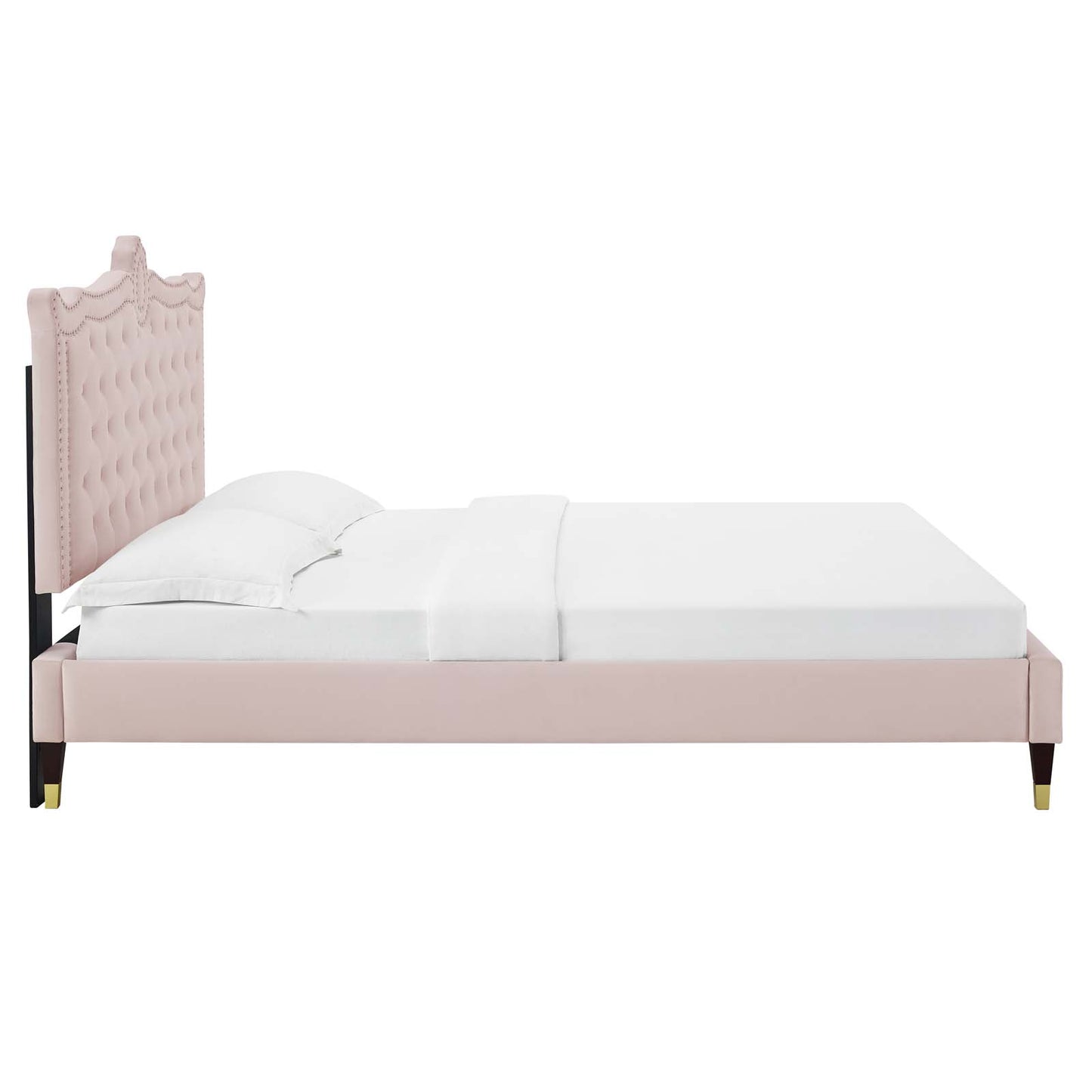 Clara Performance Velvet Queen Platform Bed By Modway - MOD-6593 | Beds | Modishstore - 60