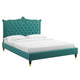 Clara Performance Velvet Queen Platform Bed By Modway - MOD-6593 | Beds | Modishstore - 67