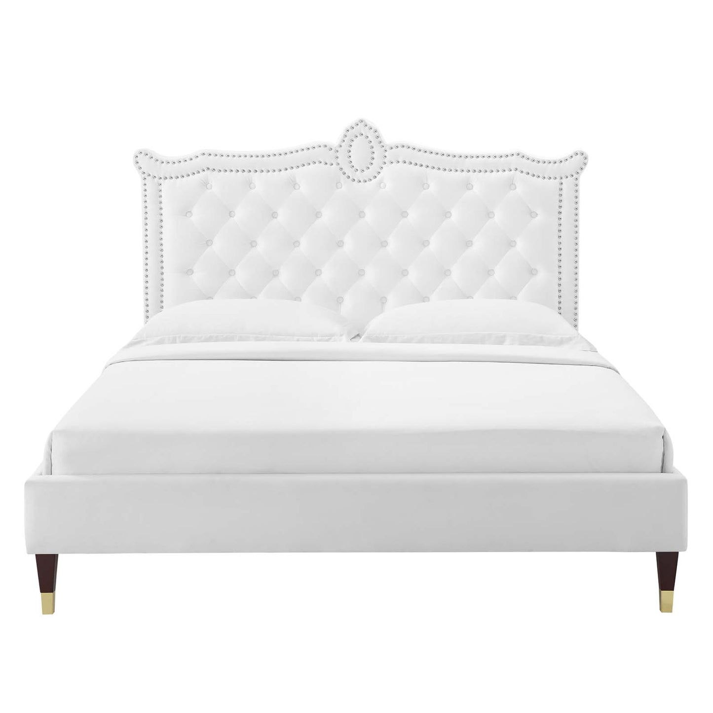 Clara Performance Velvet Queen Platform Bed By Modway - MOD-6593 | Beds | Modishstore - 85