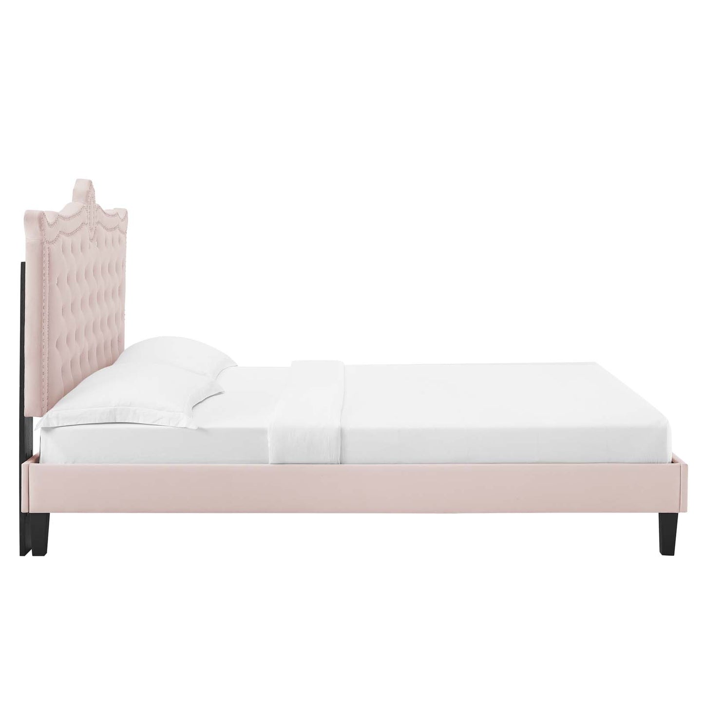 Clara Performance Velvet Queen Platform Bed By Modway - MOD-6594 | Beds | Modishstore - 60