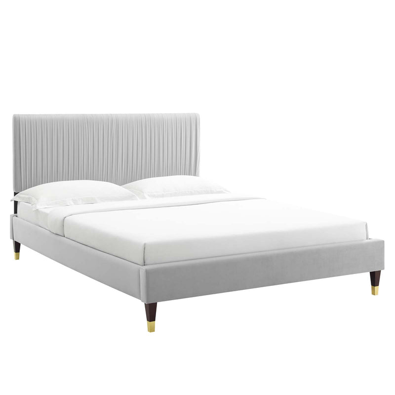 Modway Peyton Performance Velvet Queen Platform Bed - MOD-6596 | Beds | Modishstore - 18