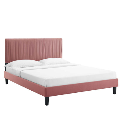 Modway Peyton Performance Velvet Queen Platform Bed - MOD-6597 | Beds | Modishstore - 9