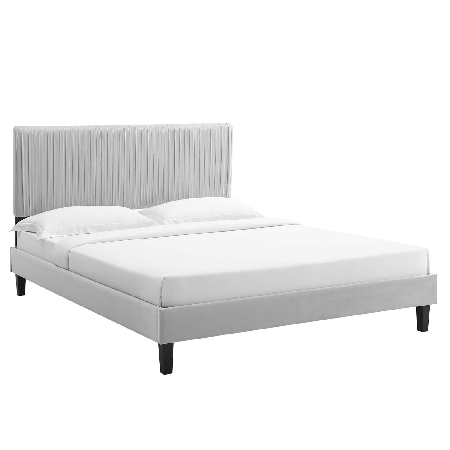 Modway Peyton Performance Velvet Queen Platform Bed - MOD-6597 | Beds | Modishstore - 16