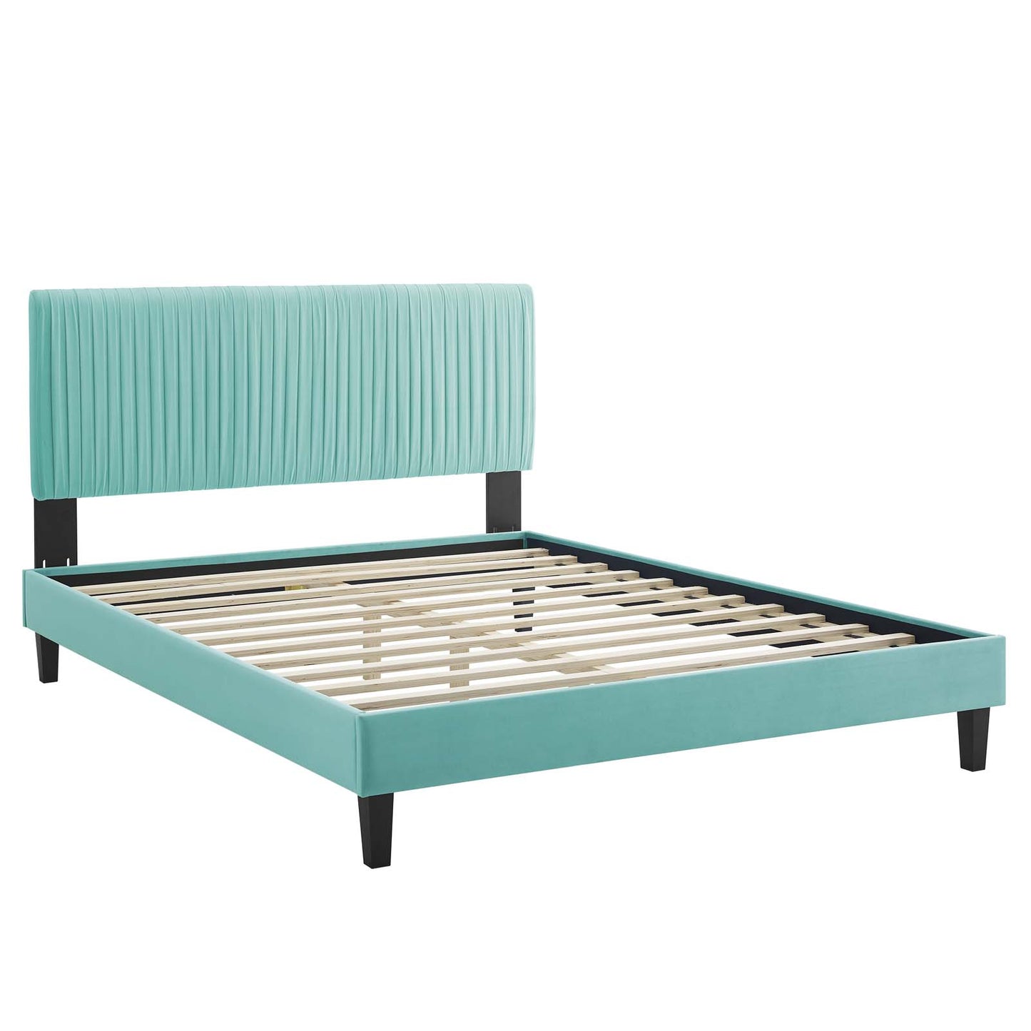 Modway Peyton Performance Velvet Queen Platform Bed - MOD-6597 | Beds | Modishstore - 24