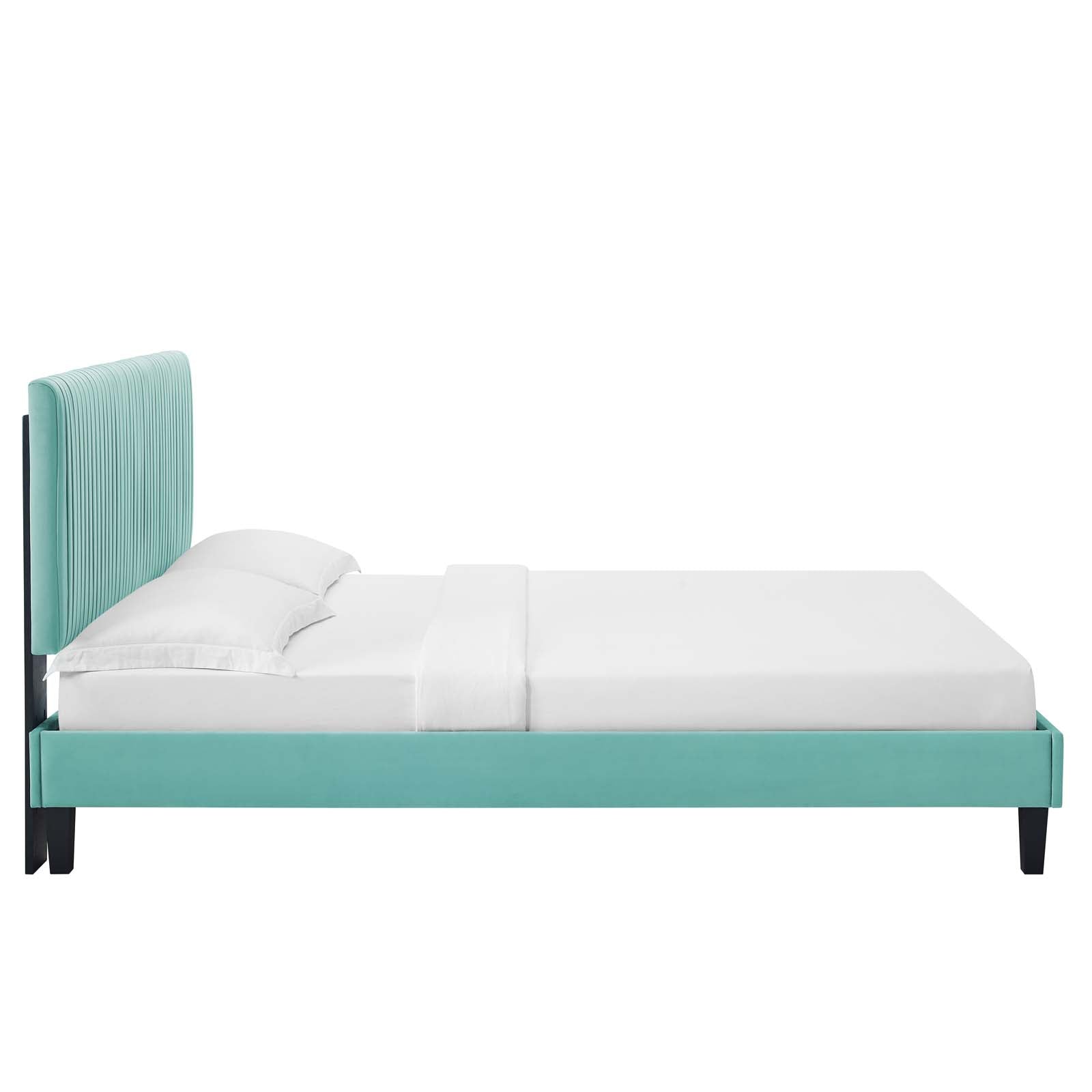 Modway Peyton Performance Velvet Queen Platform Bed - MOD-6597 | Beds | Modishstore - 26