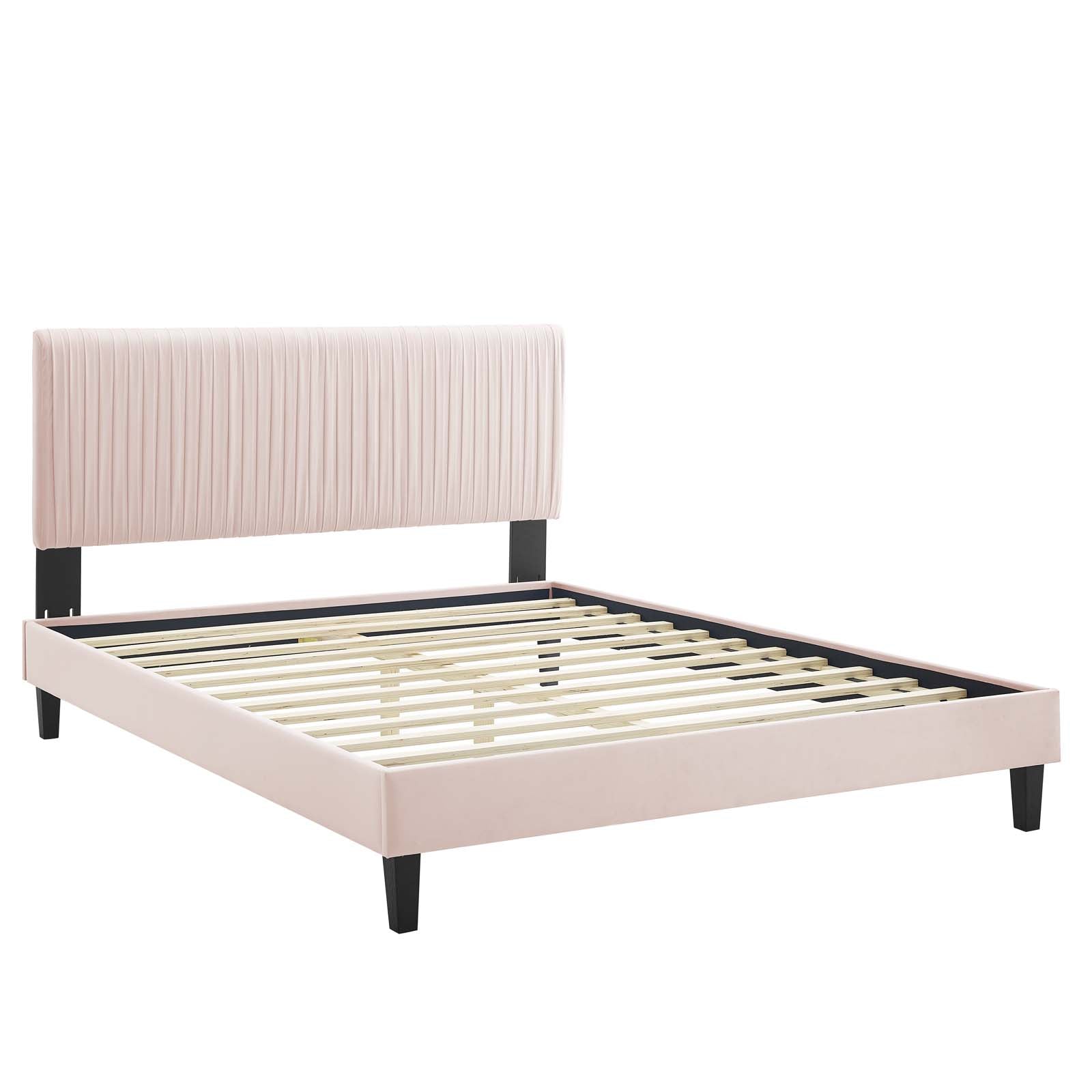 Modway Peyton Performance Velvet Queen Platform Bed - MOD-6597 | Beds | Modishstore - 38