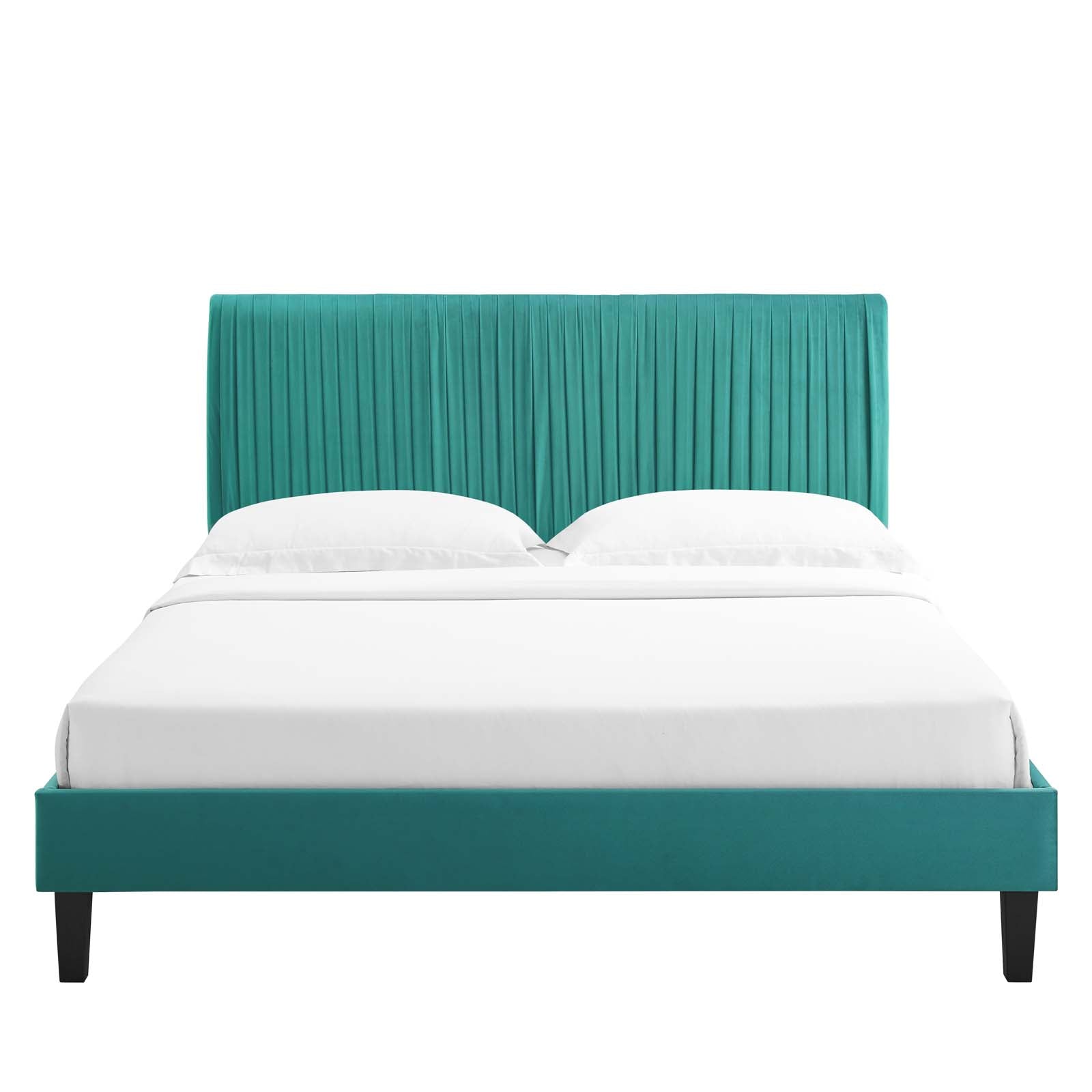 Modway Peyton Performance Velvet Queen Platform Bed - MOD-6597 | Beds | Modishstore - 48