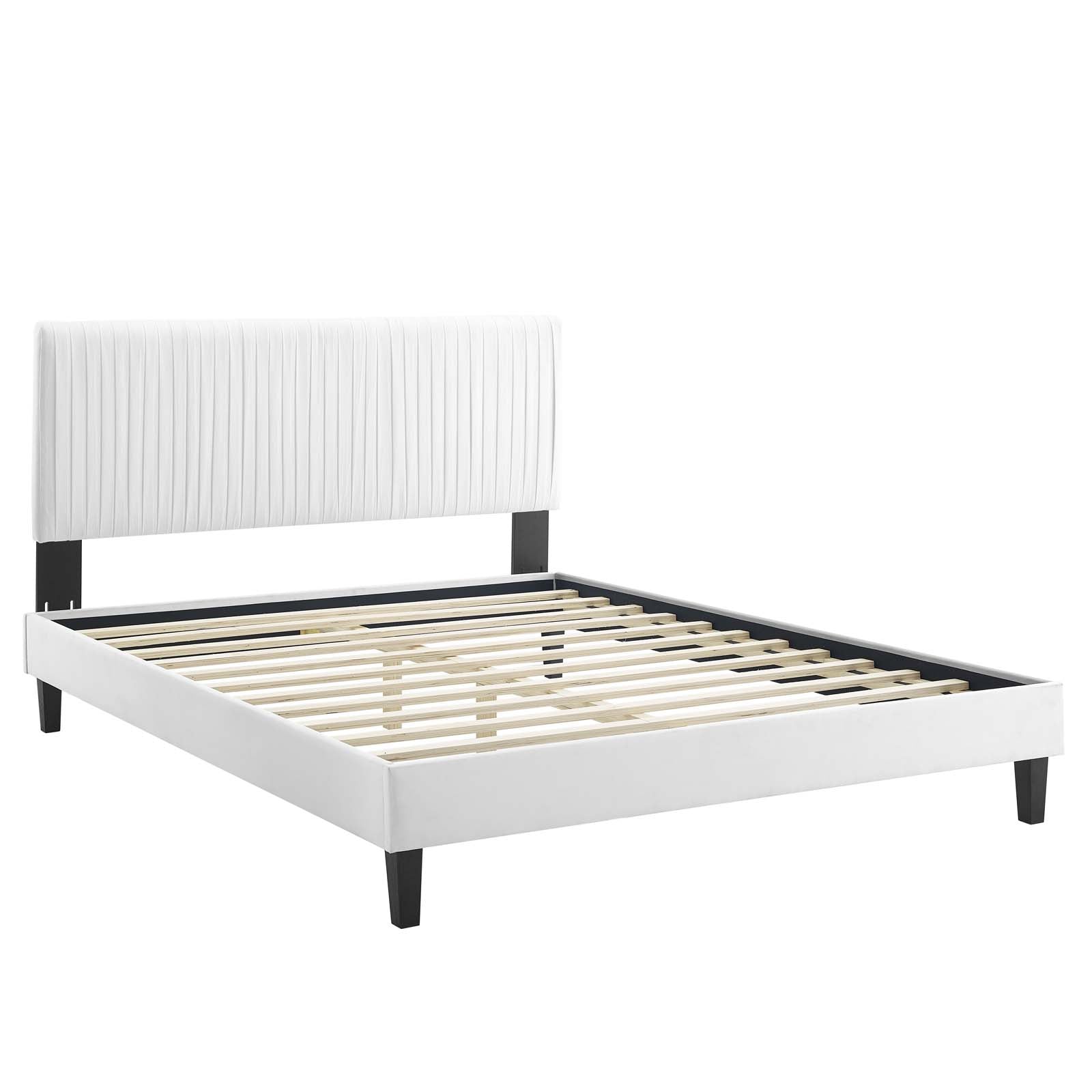 Modway Peyton Performance Velvet Queen Platform Bed - MOD-6597 | Beds | Modishstore - 52